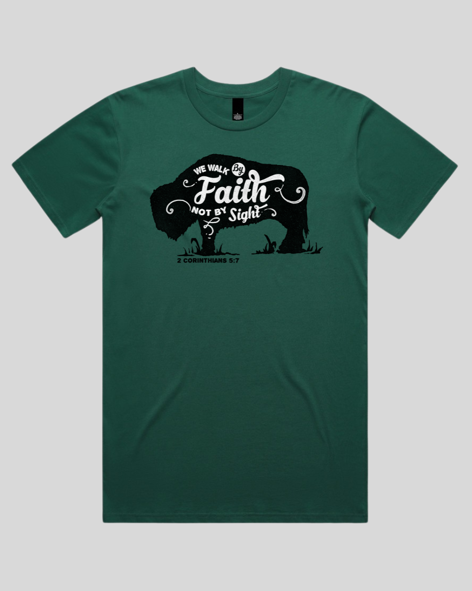 We Walk By Faith Men's T-Shirt