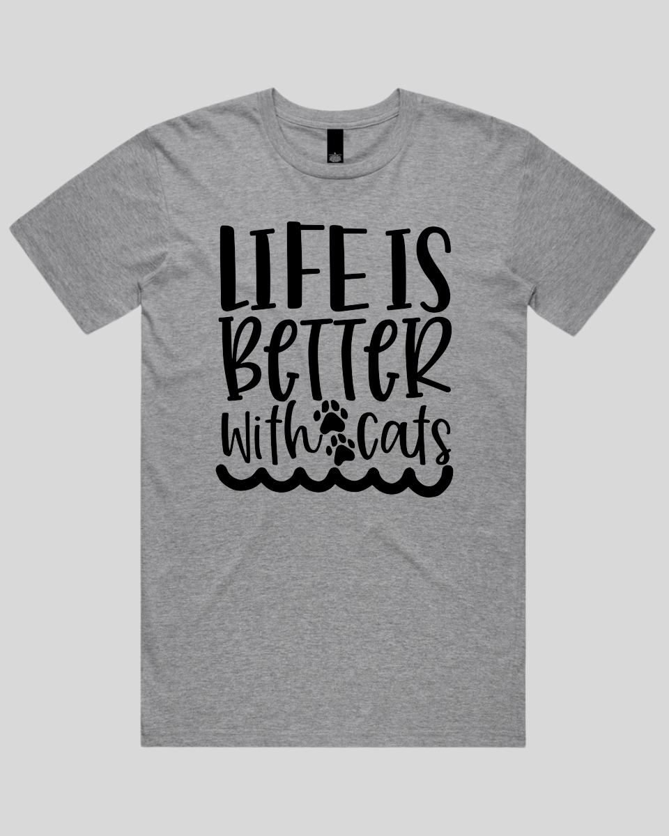 Life Is Better with Cats Men's T-Shirt