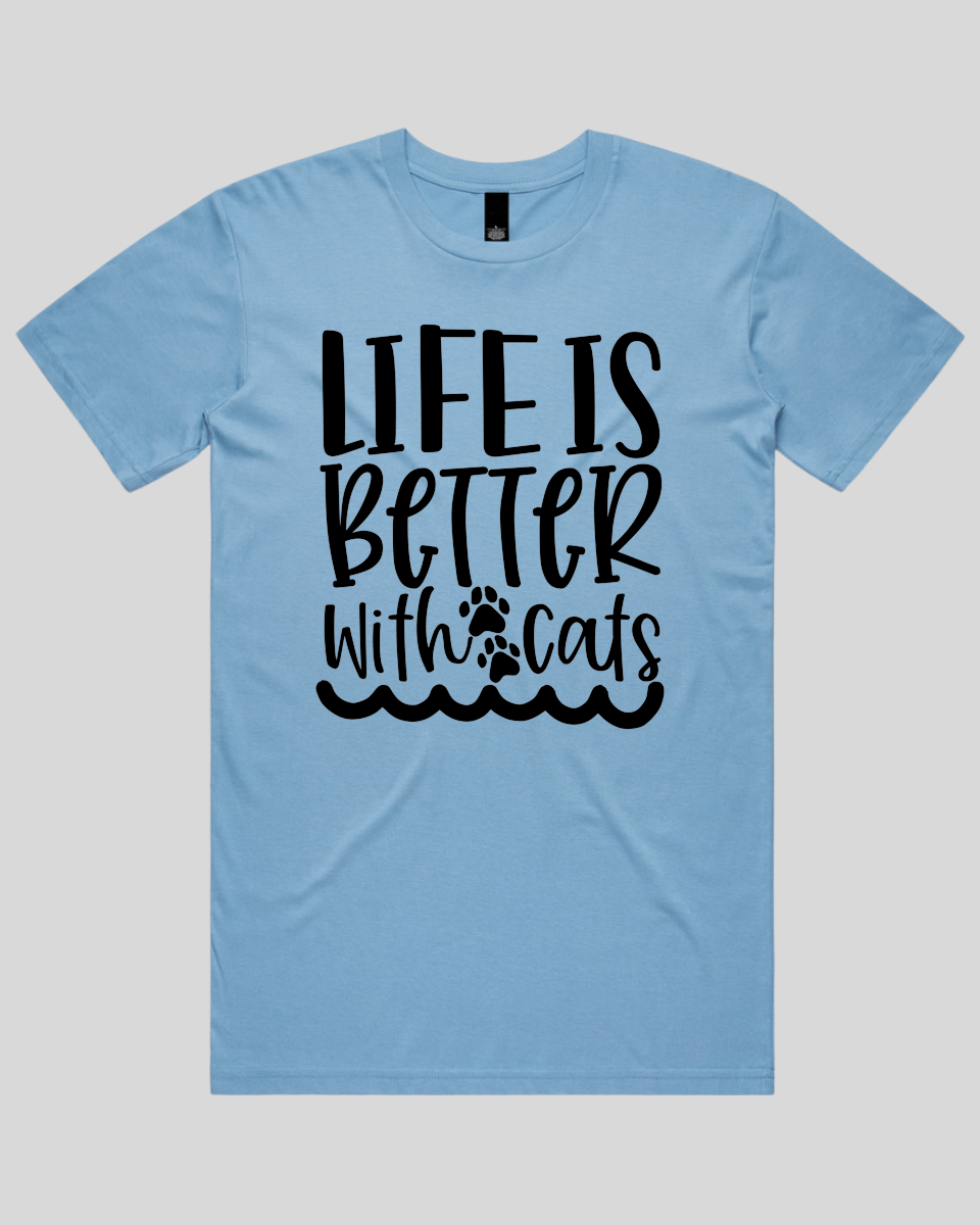 Life Is Better with Cats Men's T-Shirt