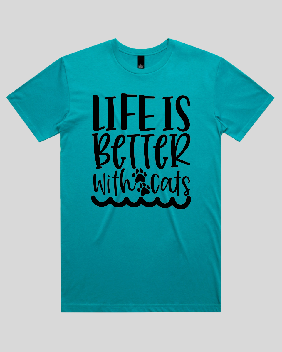 Life Is Better with Cats Men's T-Shirt