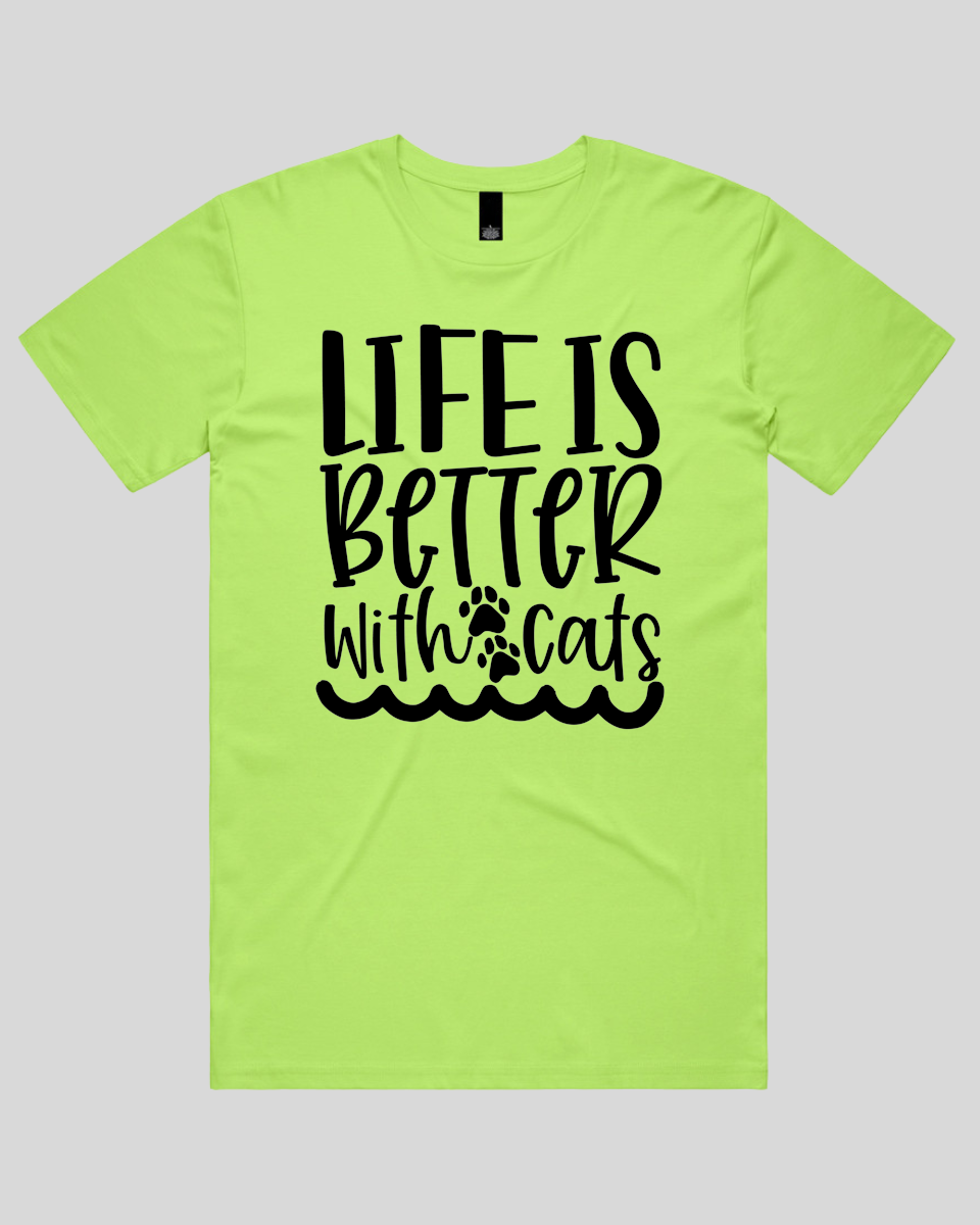 Life Is Better with Cats Men's T-Shirt