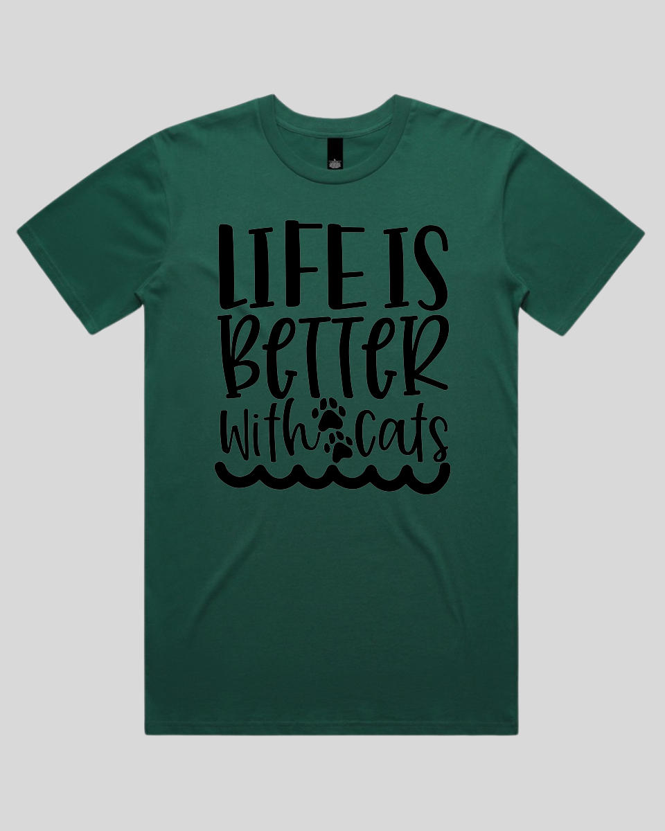 Life Is Better with Cats Men's T-Shirt