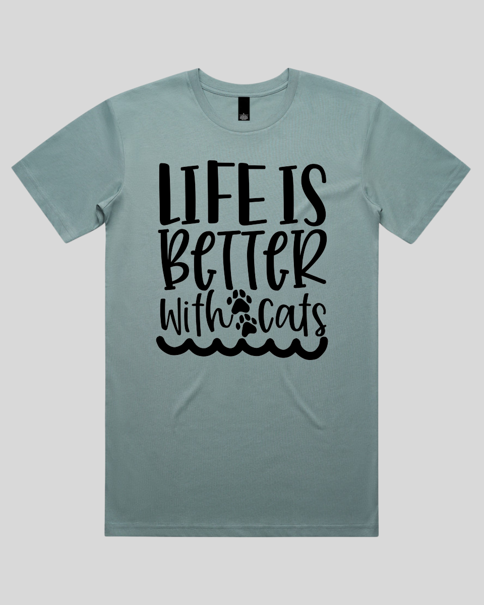 Life Is Better with Cats Men's T-Shirt
