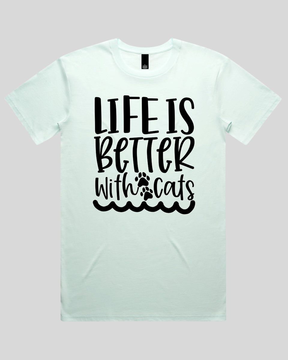 Life Is Better with Cats Men's T-Shirt