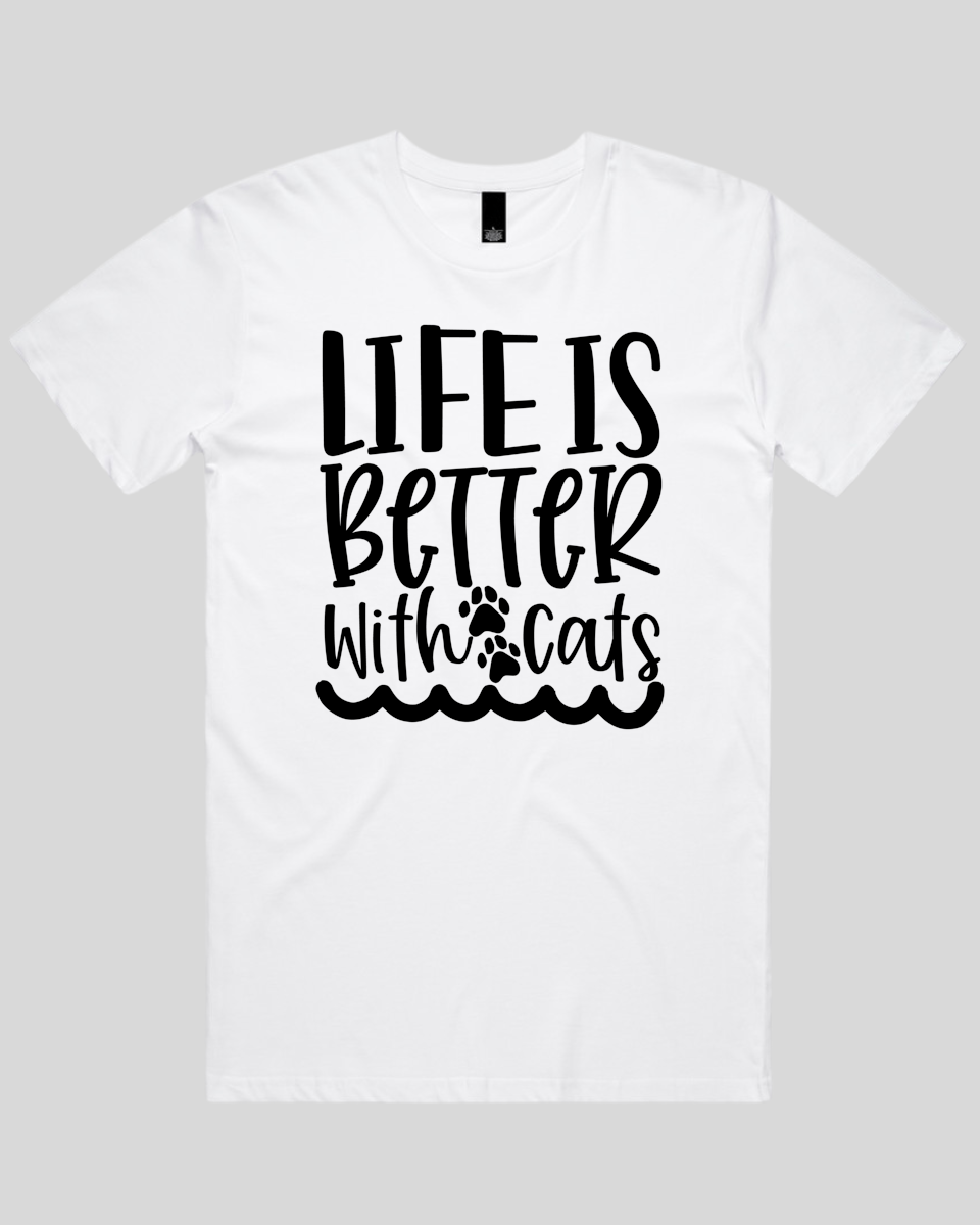 Life Is Better with Cats Men's T-Shirt