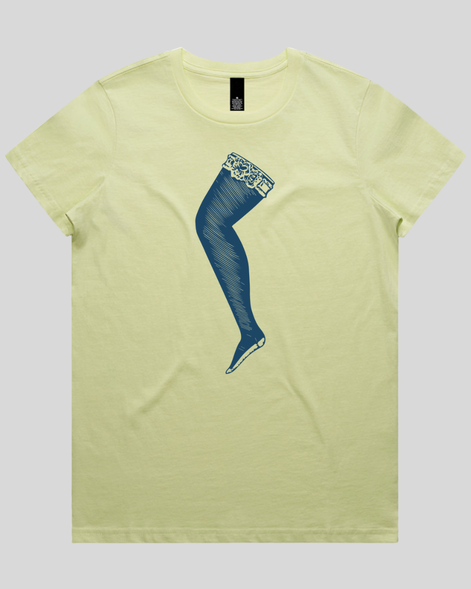 Lace Top Stocking Women's T-Shirt