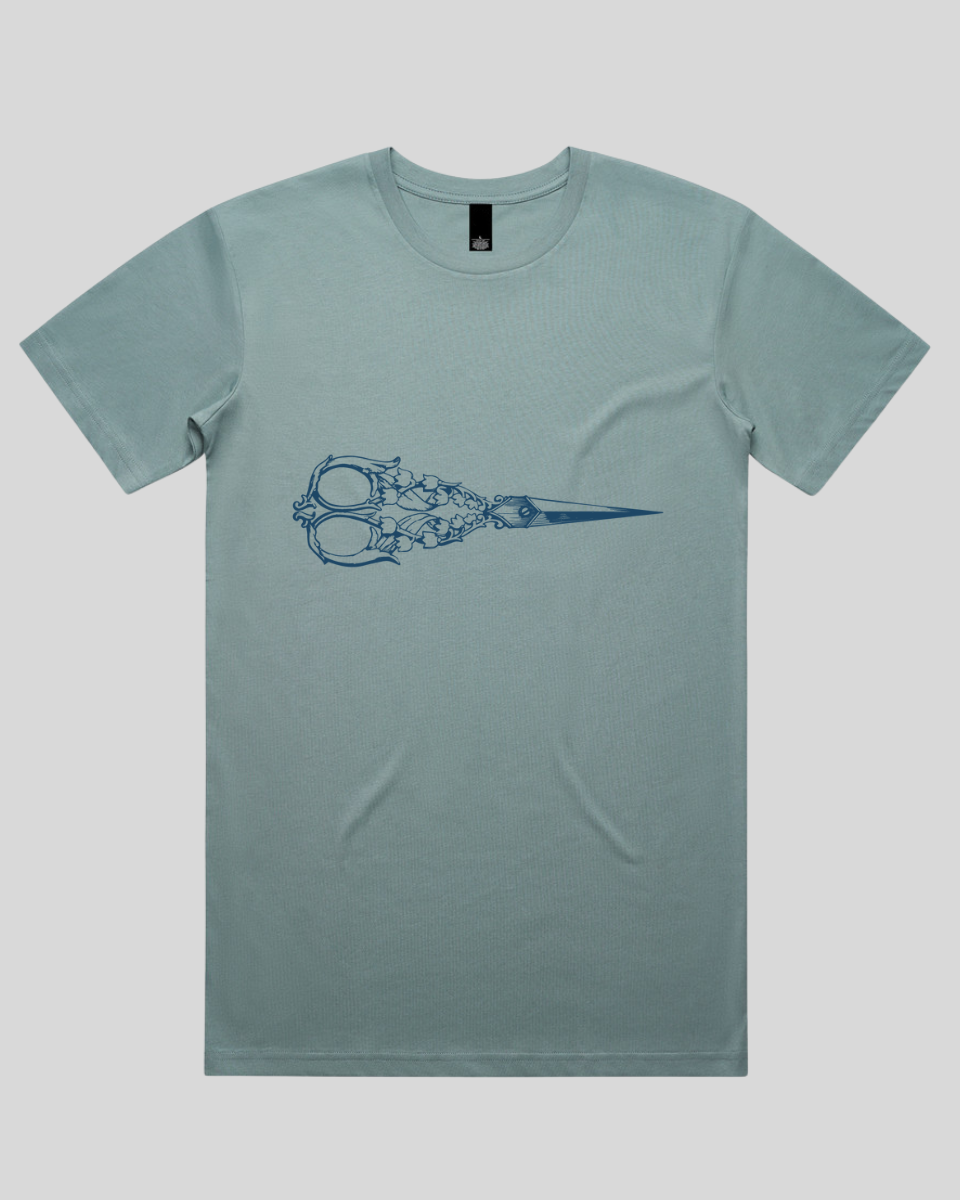 Flower Pattern Scissors Men's T-Shirt