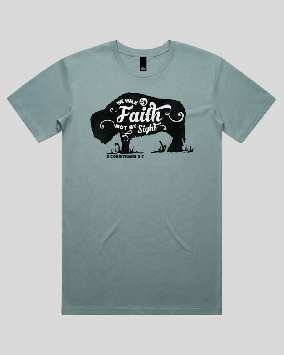 We Walk By Faith Men's T-Shirt