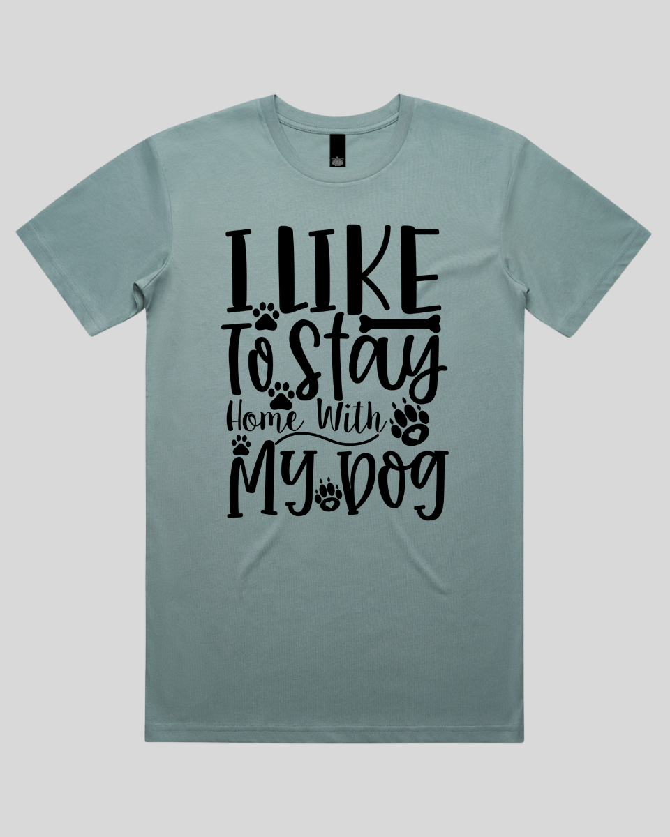 I Like To Stay Home With My Dog Men's T-Shirt