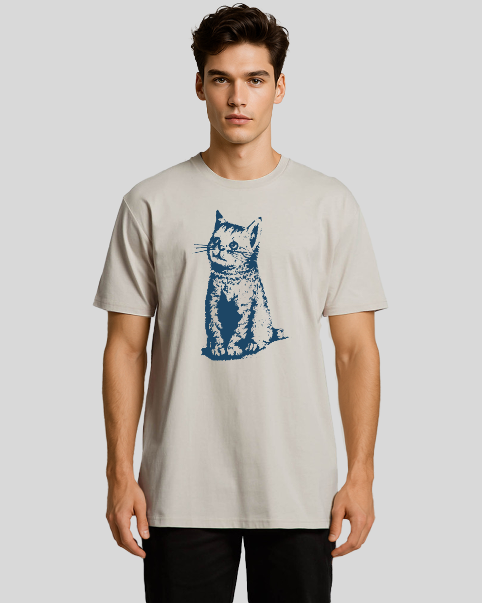 Vintage Sitting Cat Men's T-Shirt