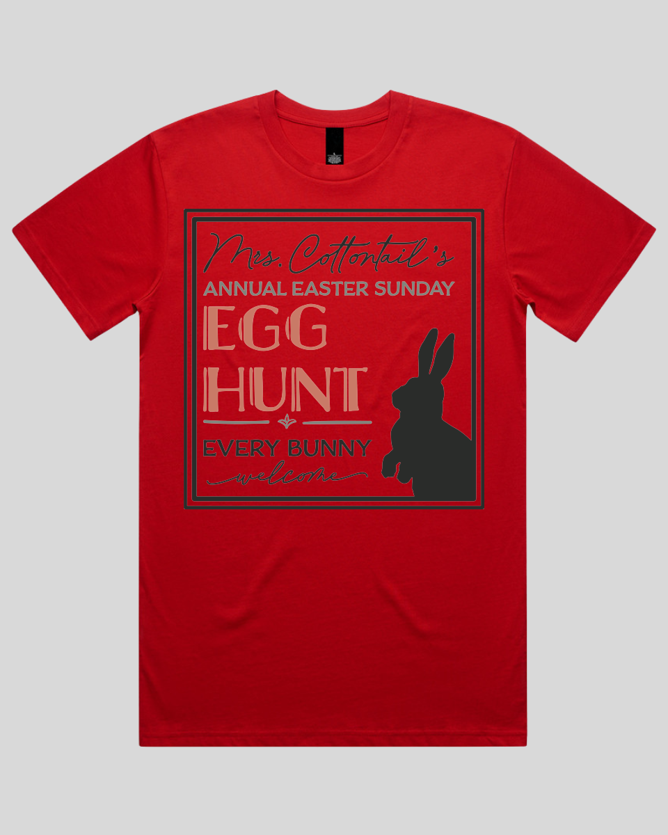 Mrs Cottontails Easter Egg Hunt Men's T-Shirt