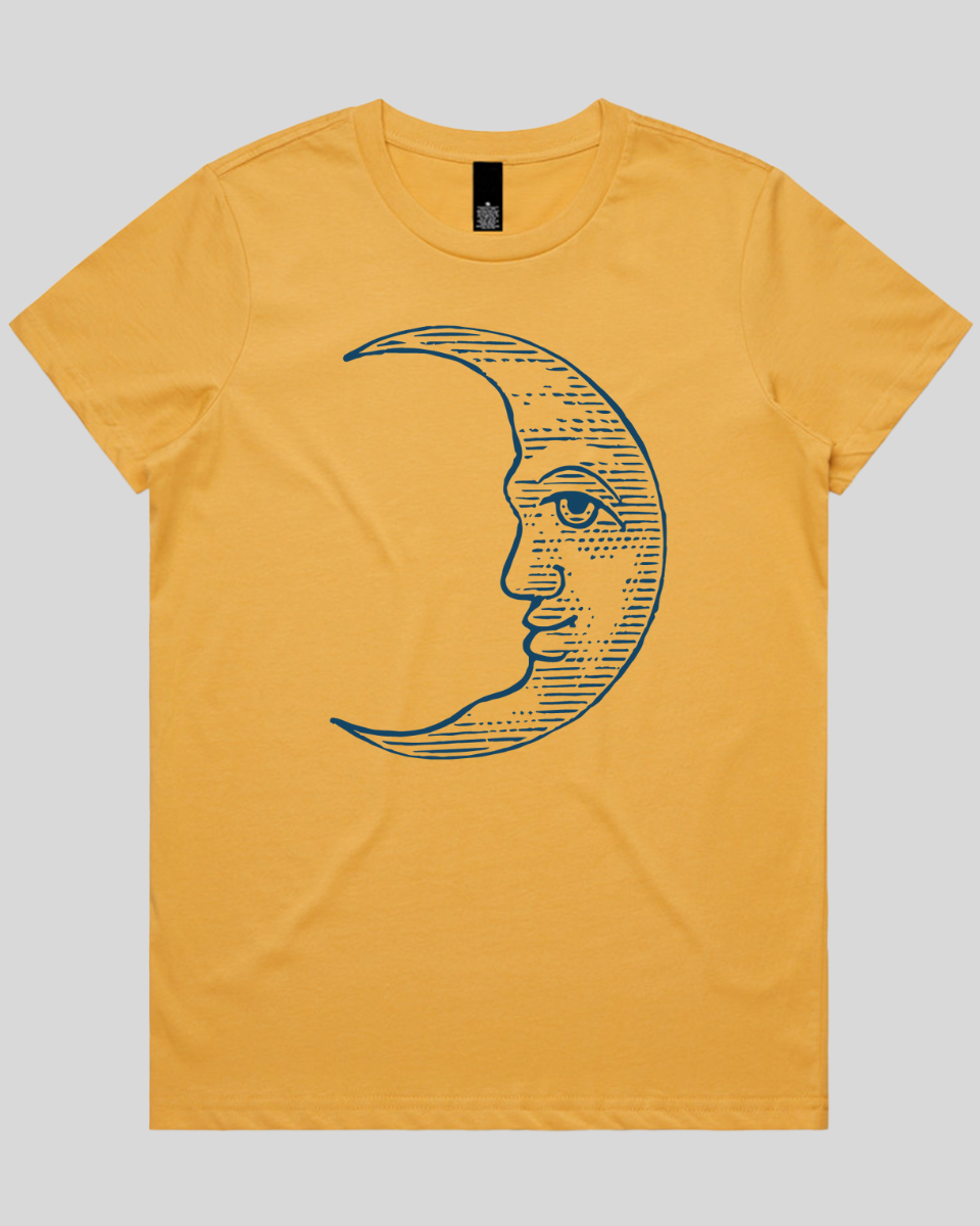 Celestial Moon Face Women's T-Shirt