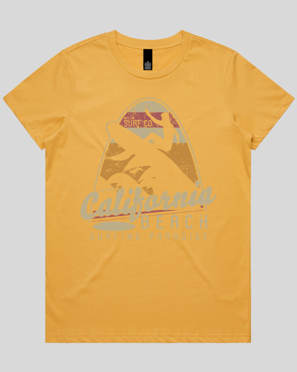California Beach Surfing Paradise Women's T-Shirt