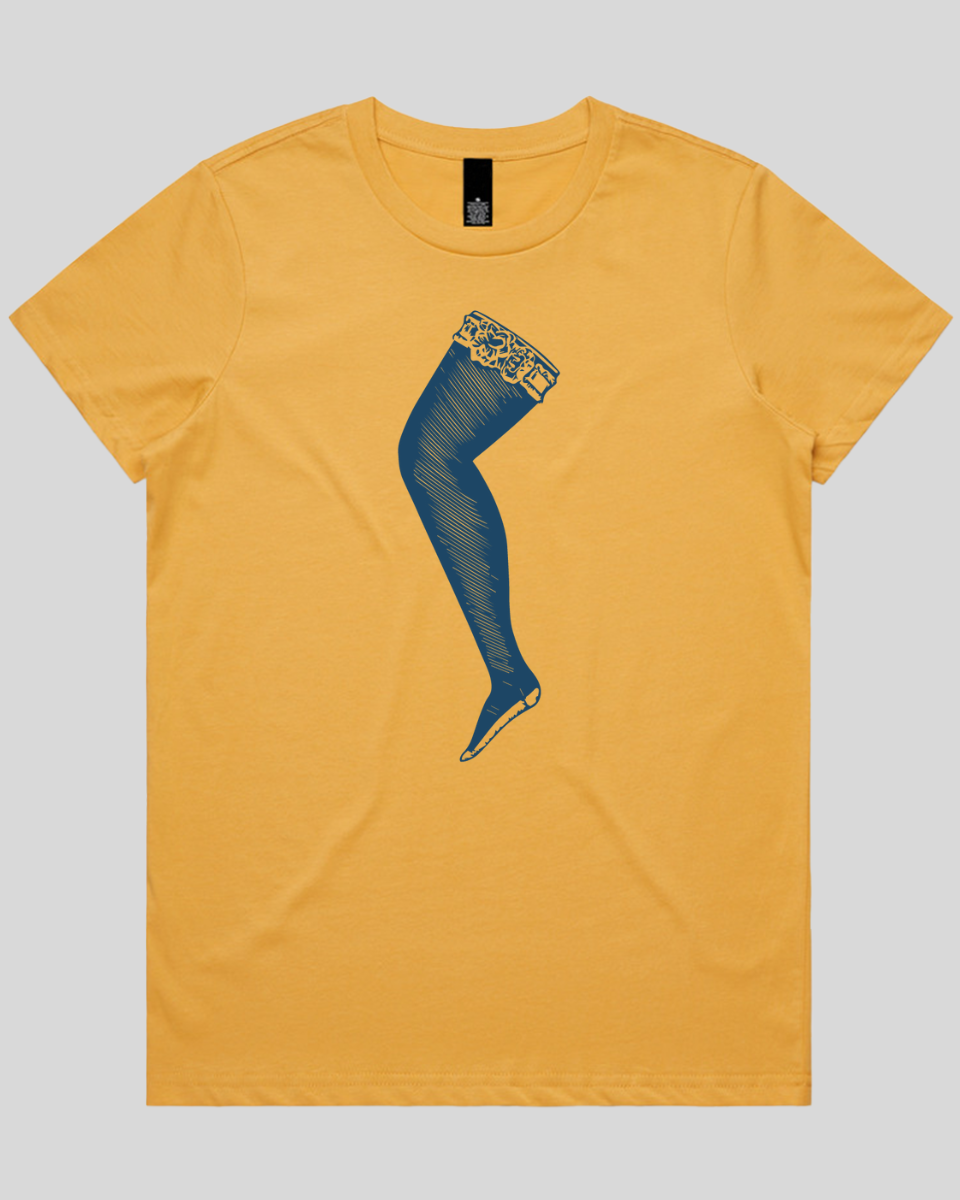 Lace Top Stocking Women's T-Shirt