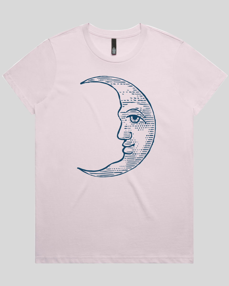 Celestial Moon Face Women's T-Shirt