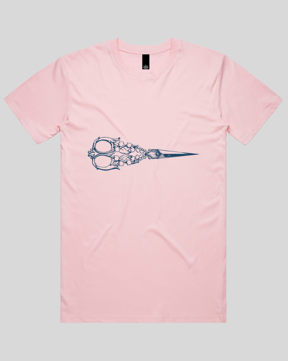 Flower Pattern Scissors Men's T-Shirt