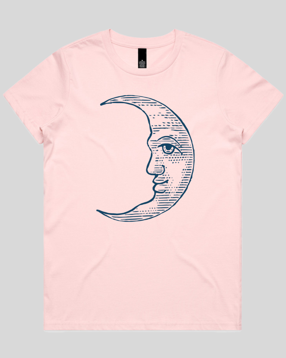 Celestial Moon Face Women's T-Shirt