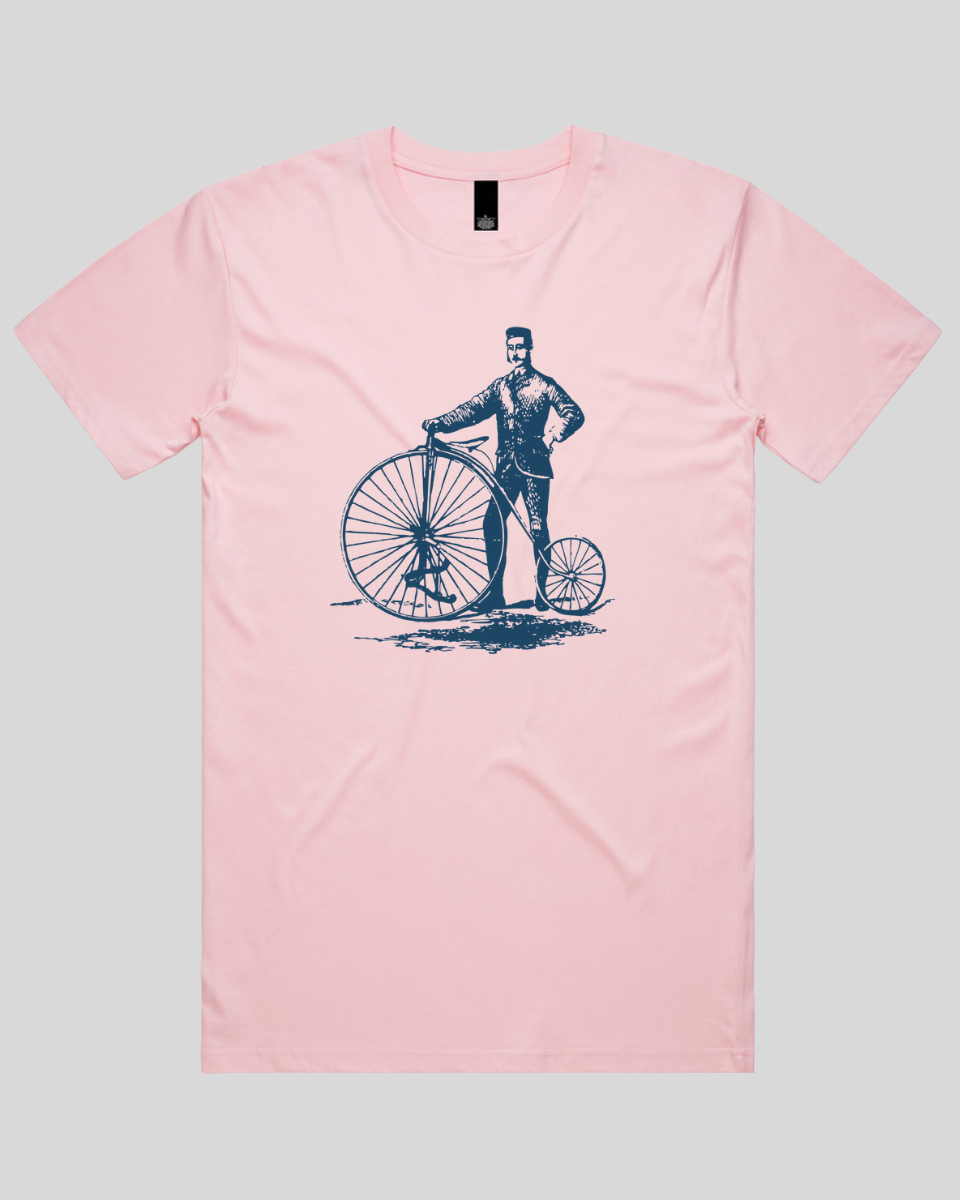 Old-Fashioned Gentleman and Bicycle 2 Men's T-Shirt
