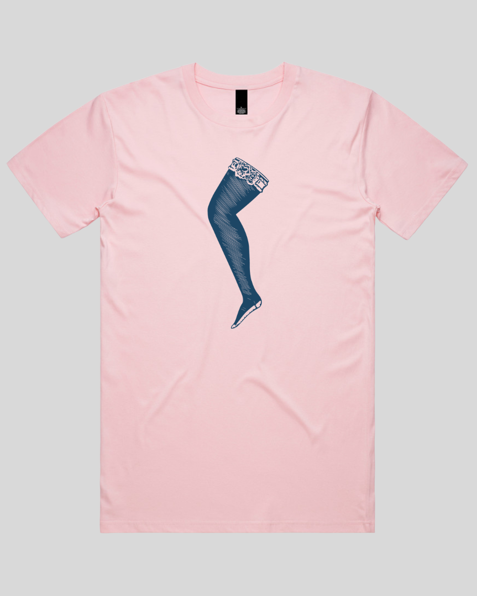 Lace Top Stocking Men's T-Shirt