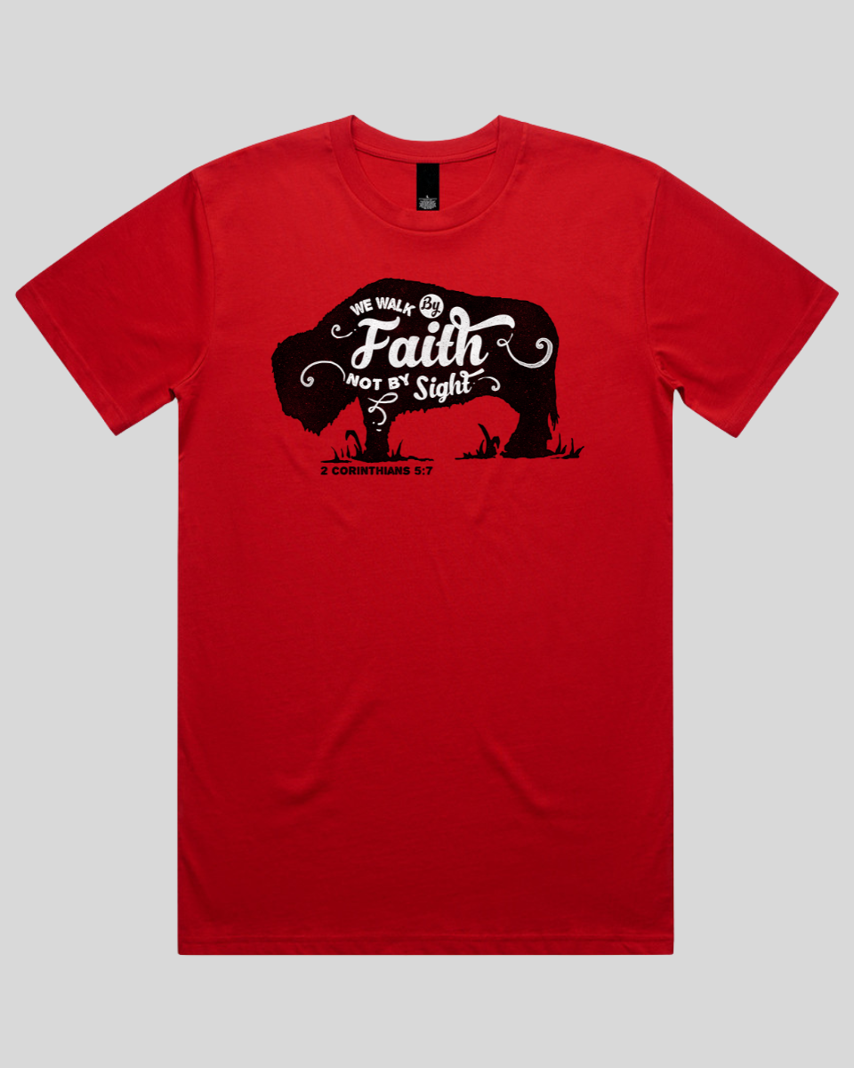 We Walk By Faith Men's T-Shirt