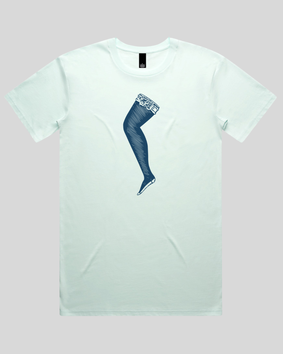 Lace Top Stocking Men's T-Shirt