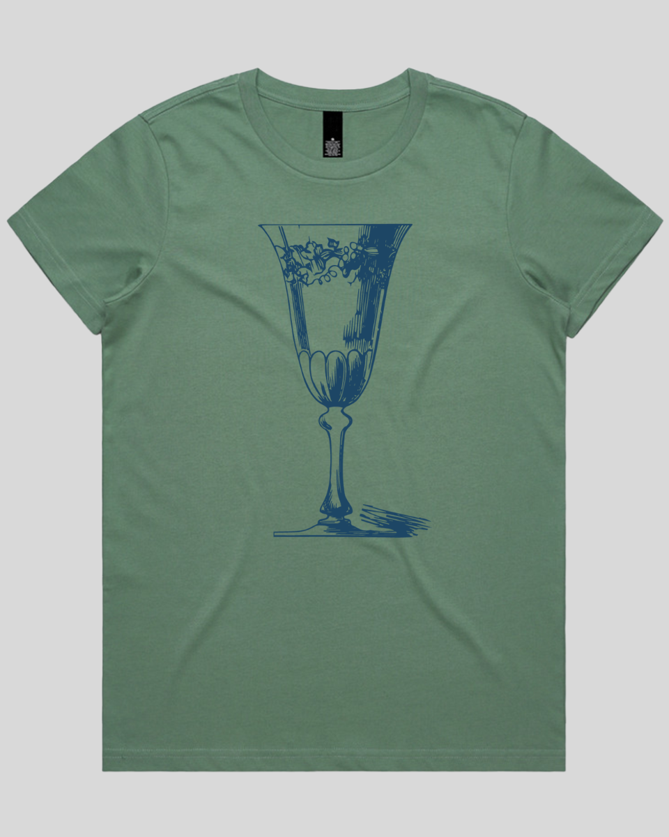 Vintage Wine Glass Women's T-Shirt