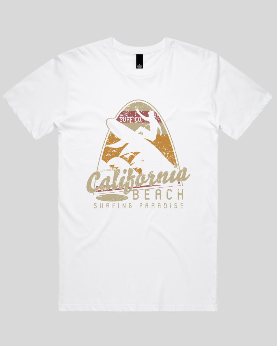 California Beach Surfing Paradise Men's T-Shirt