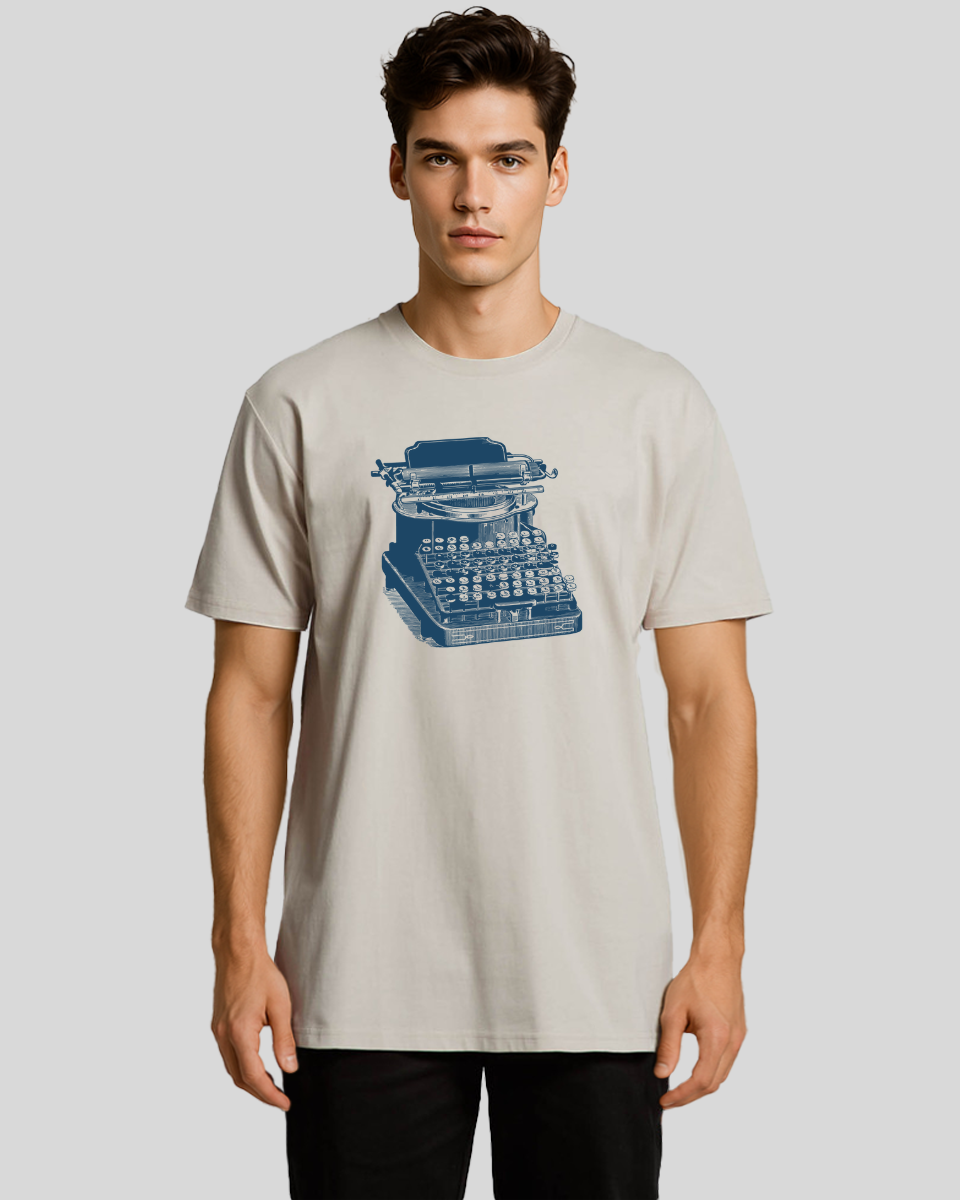 Antique Typewriter Print Men's T-Shirt