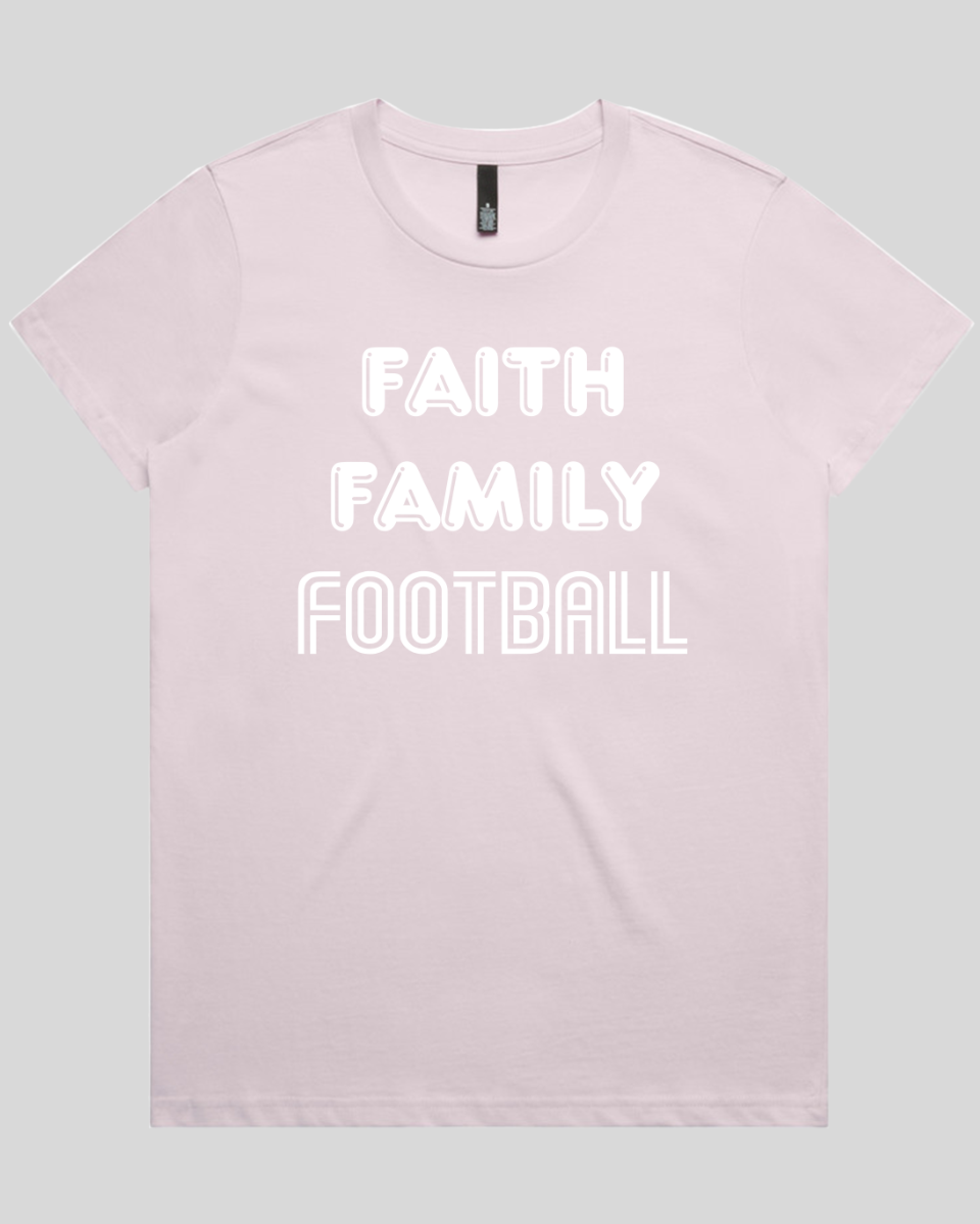 Faith family football Women's T-Shirt
