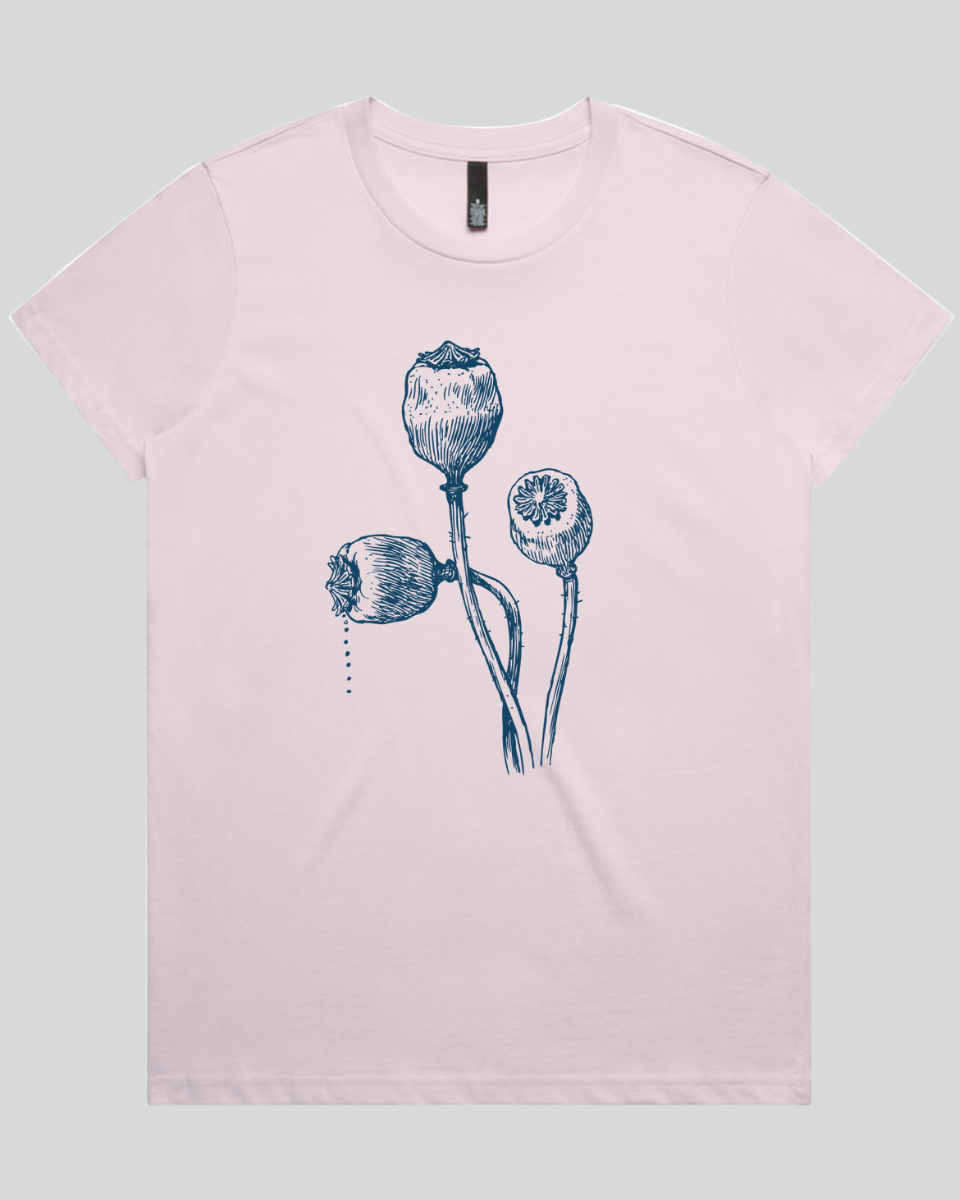 Vintage Poppy Stems Women's T-Shirt