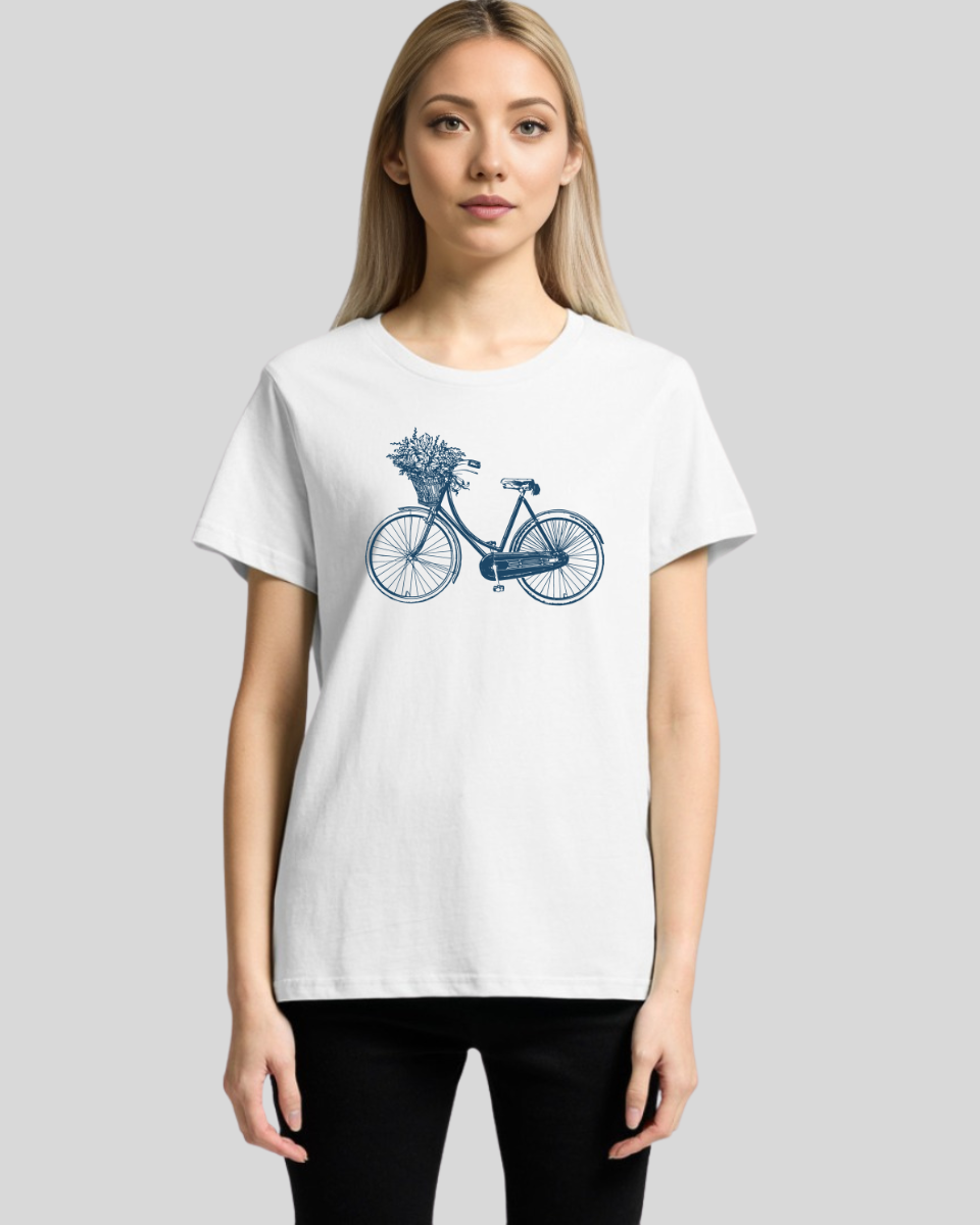 Bike-with-Flowers 2 Women's T-Shirt
