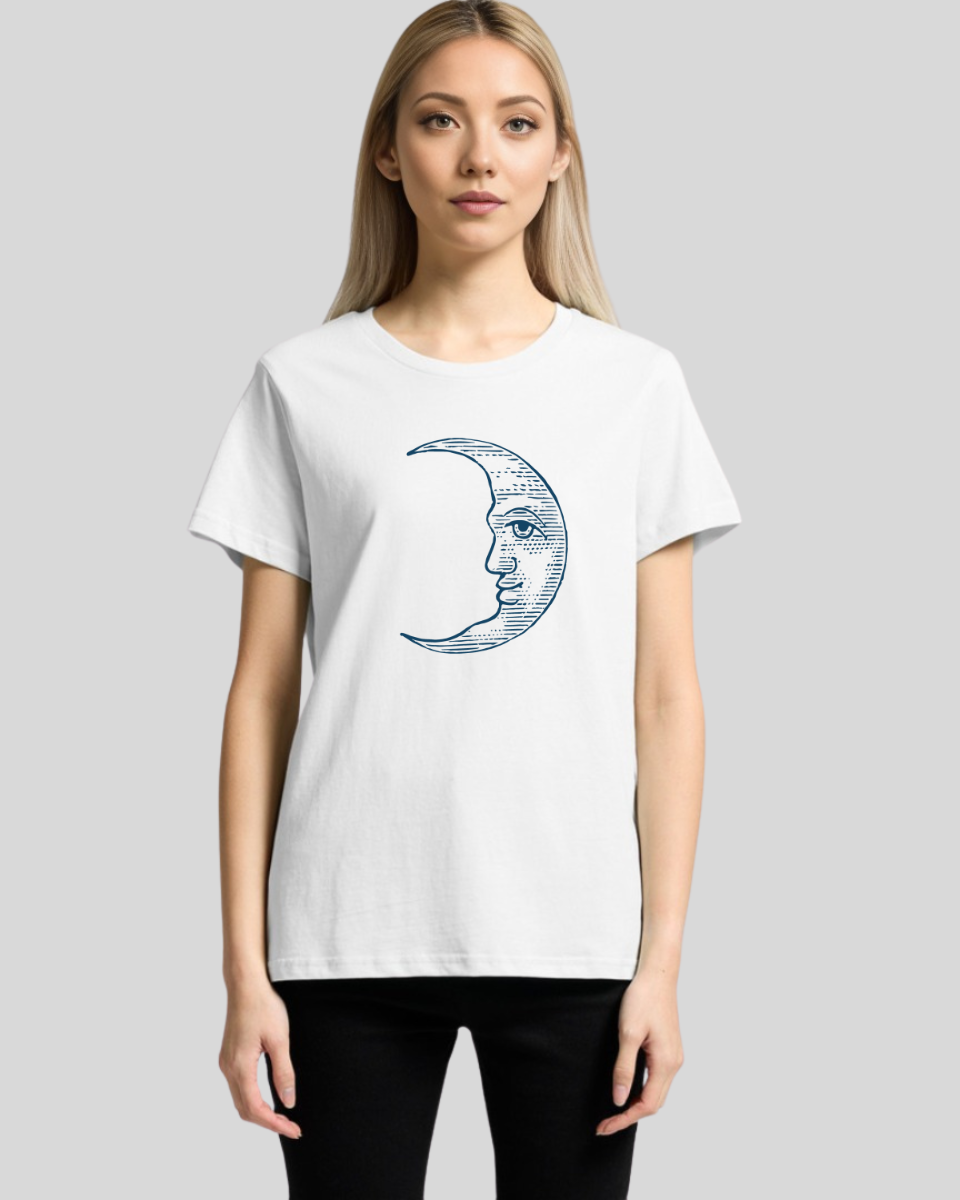 Celestial Moon Face Women's T-Shirt