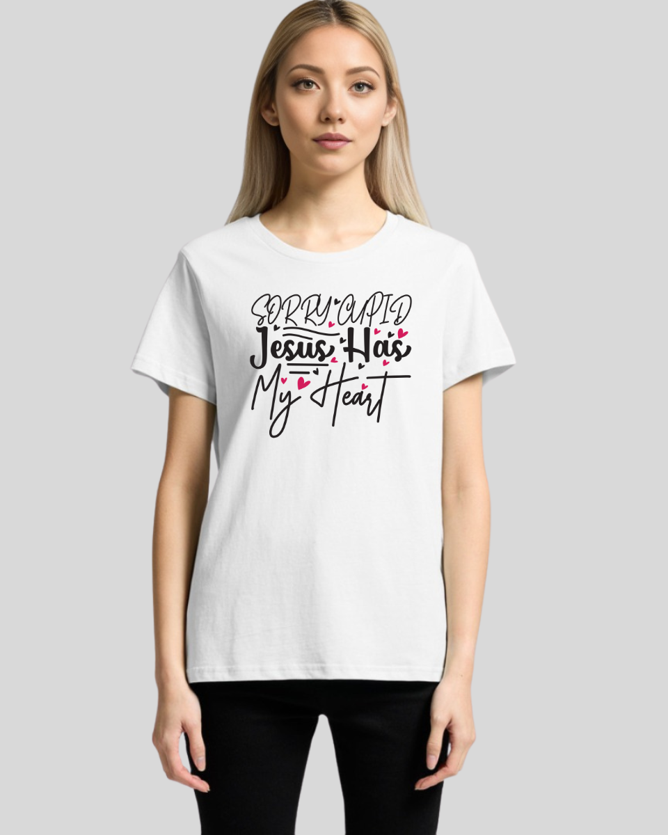 Sorry Cupid Jesus Has My Heart Women's T-Shirt