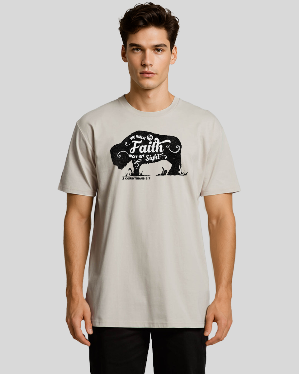 We Walk By Faith Men's T-Shirt