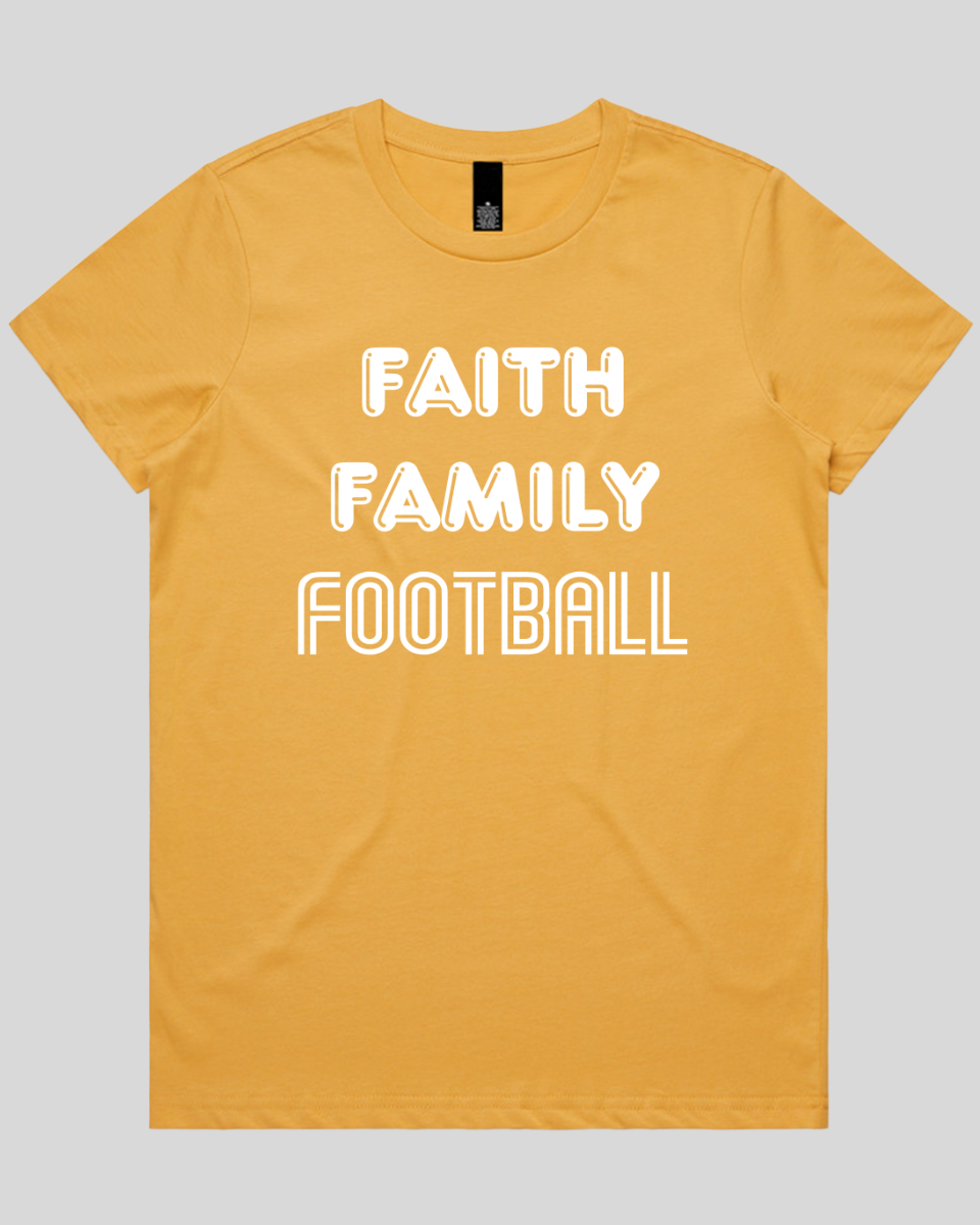 Faith family football Women's T-Shirt