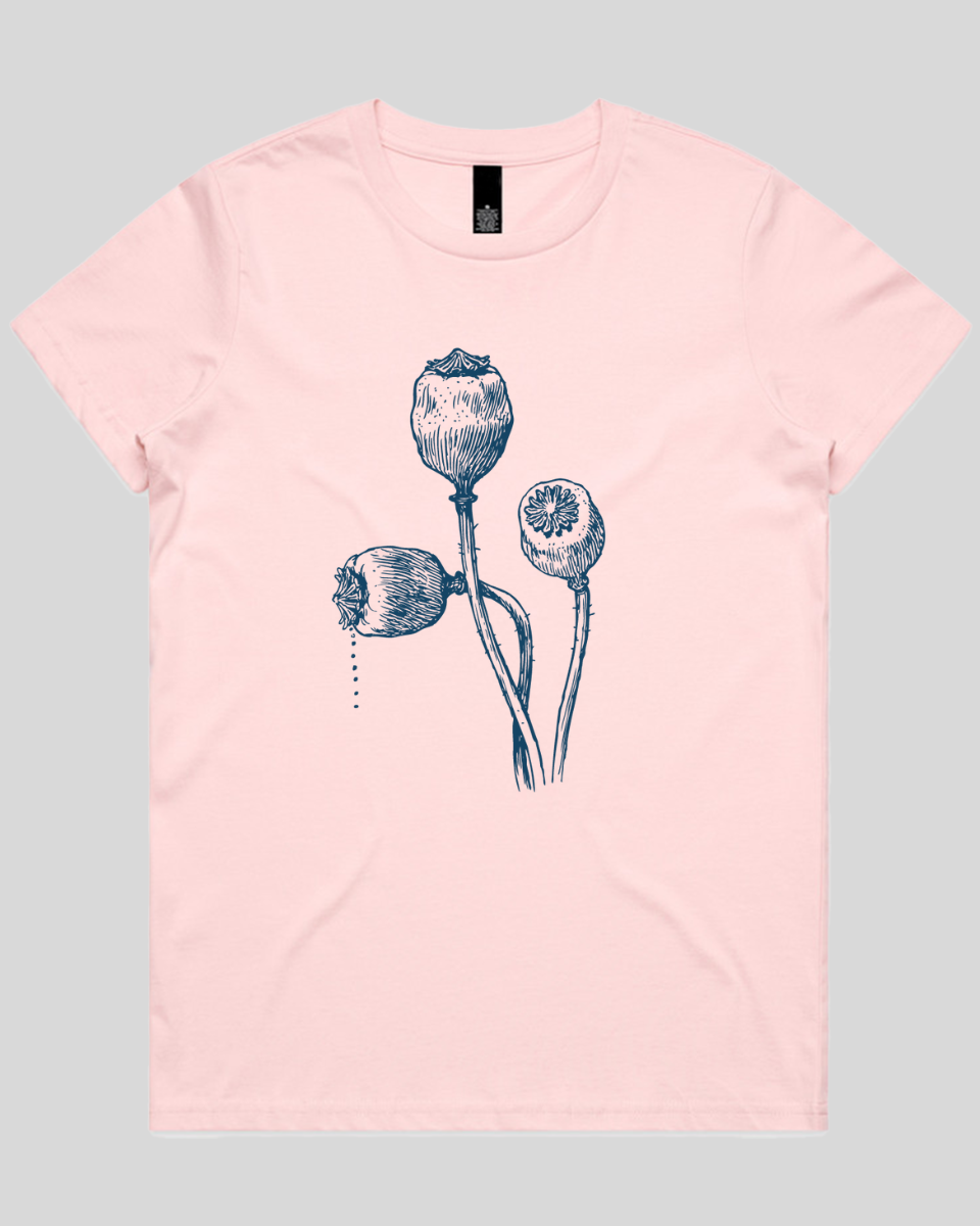 Vintage Poppy Stems Women's T-Shirt