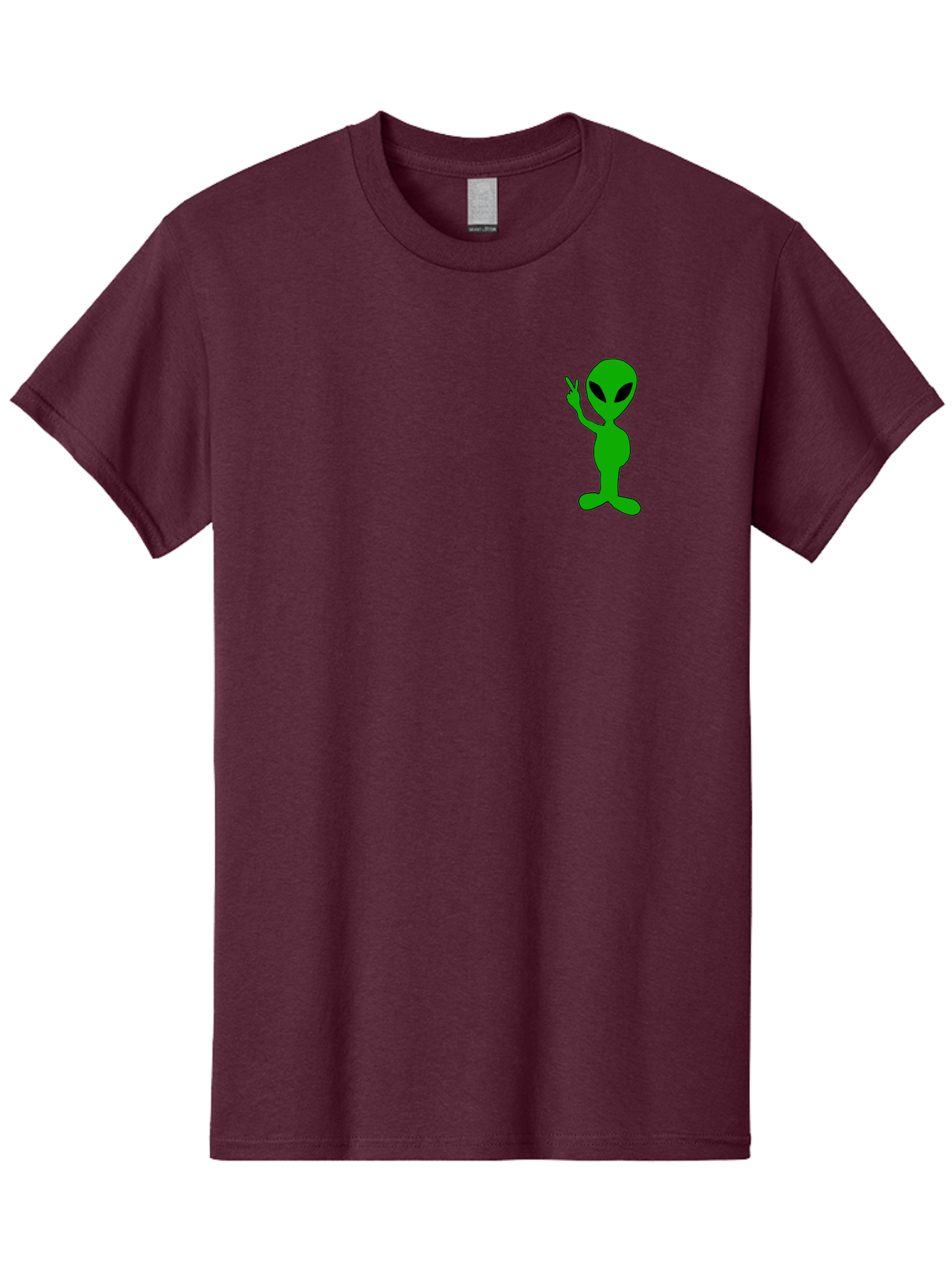 Alien Men'S Graphic Tee, 100% Cotton, Comfortable Casual Summer Wear, Machine Washable, Cartoon Alien, Science Fiction Character, Extraterrestrial Being, Funny Alien, Alien Waving, Pop Culture Icon, Alien Illustration, Humorous Design, -  Aaa004