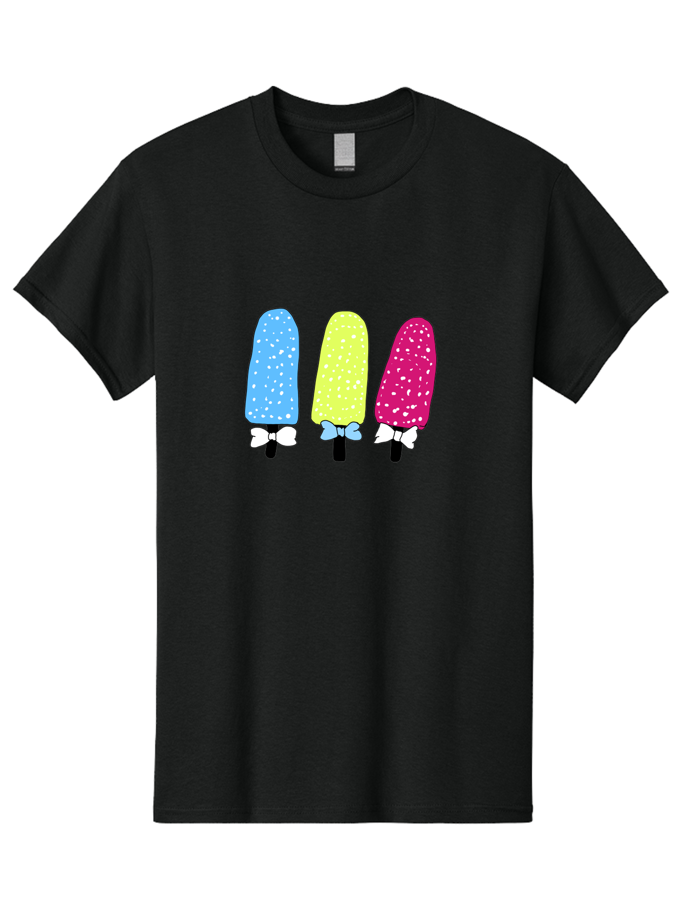 Colorful-Ice-Pops Men'S Graphic Tee, 100% Cotton, Comfortable Casual Summer Wear, Machine Washable, Colorful Ice Pops, Sweet Treats, Summer Fun, Popsicle Sticks, Bows, Kawaii Art, Ice Cream, Desserts, Party Favors, Vibrant Colors -  Aaa021