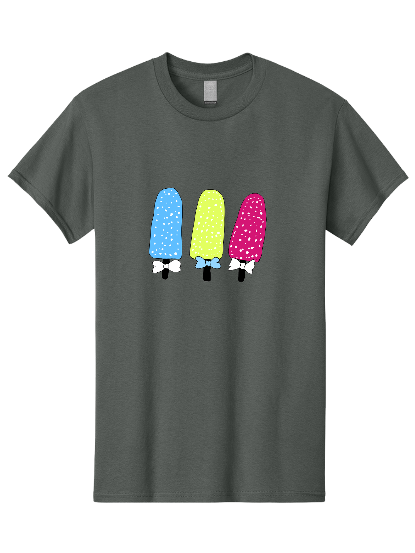 Colorful-Ice-Pops Men'S Graphic Tee, 100% Cotton, Comfortable Casual Summer Wear, Machine Washable, Colorful Ice Pops, Sweet Treats, Summer Fun, Popsicle Sticks, Bows, Kawaii Art, Ice Cream, Desserts, Party Favors, Vibrant Colors -  Aaa021