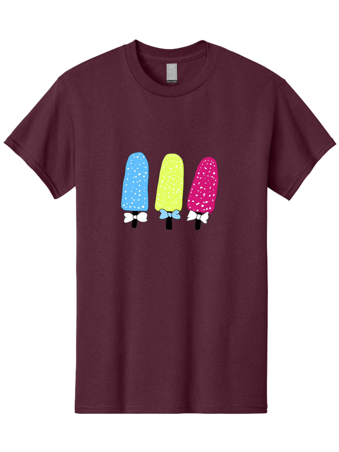 Colorful-Ice-Pops Men'S Graphic Tee, 100% Cotton, Comfortable Casual Summer Wear, Machine Washable, Colorful Ice Pops, Sweet Treats, Summer Fun, Popsicle Sticks, Bows, Kawaii Art, Ice Cream, Desserts, Party Favors, Vibrant Colors -  Aaa021