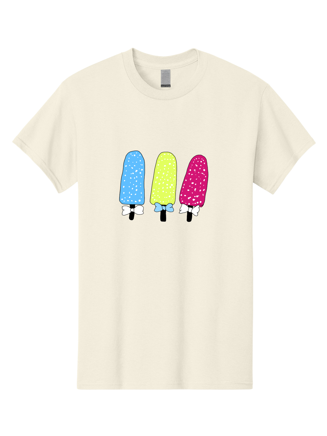 Colorful-Ice-Pops Men'S Graphic Tee, 100% Cotton, Comfortable Casual Summer Wear, Machine Washable, Colorful Ice Pops, Sweet Treats, Summer Fun, Popsicle Sticks, Bows, Kawaii Art, Ice Cream, Desserts, Party Favors, Vibrant Colors -  Aaa021
