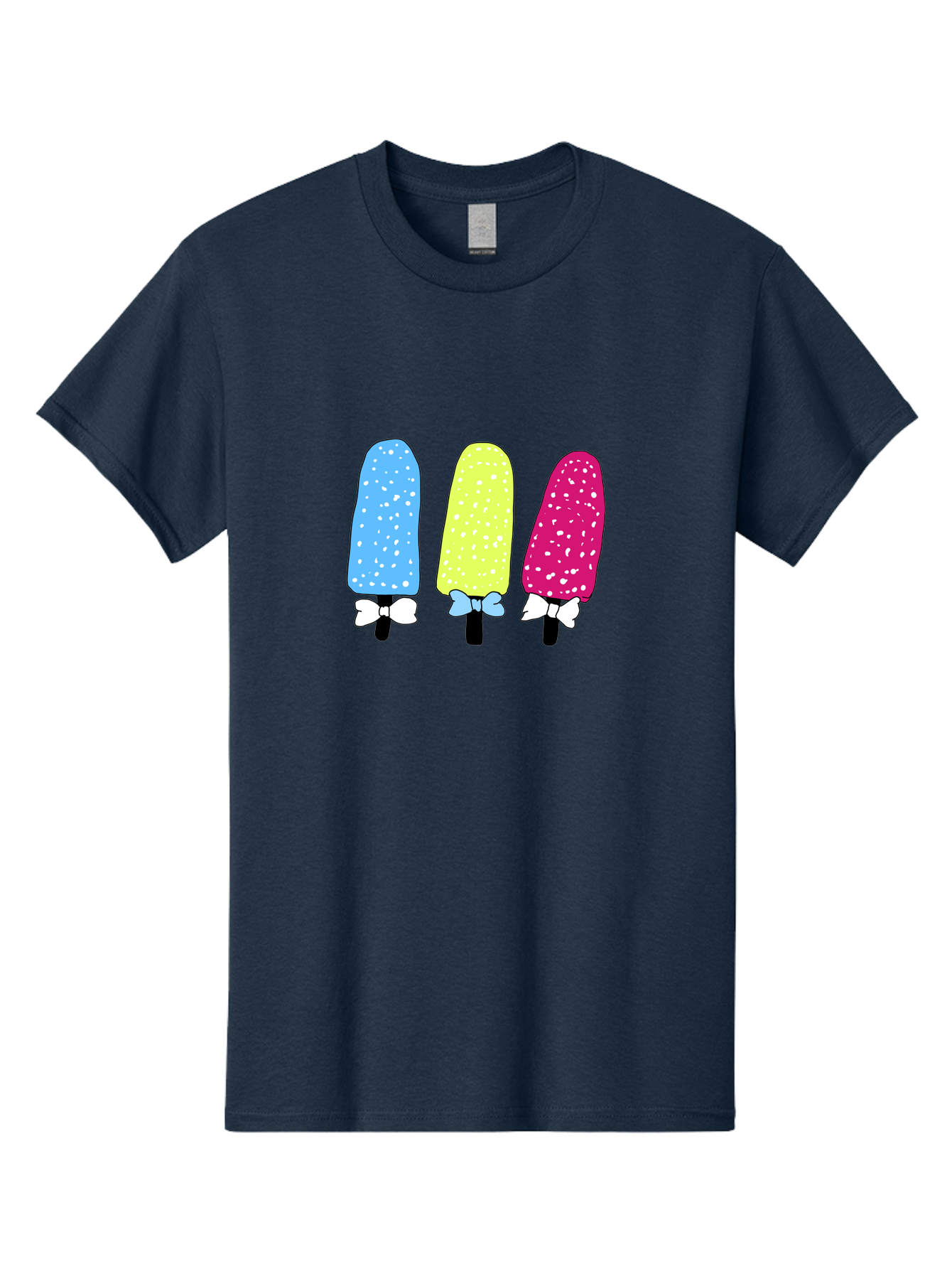 Colorful-Ice-Pops Men'S Graphic Tee, 100% Cotton, Comfortable Casual Summer Wear, Machine Washable, Colorful Ice Pops, Sweet Treats, Summer Fun, Popsicle Sticks, Bows, Kawaii Art, Ice Cream, Desserts, Party Favors, Vibrant Colors -  Aaa021