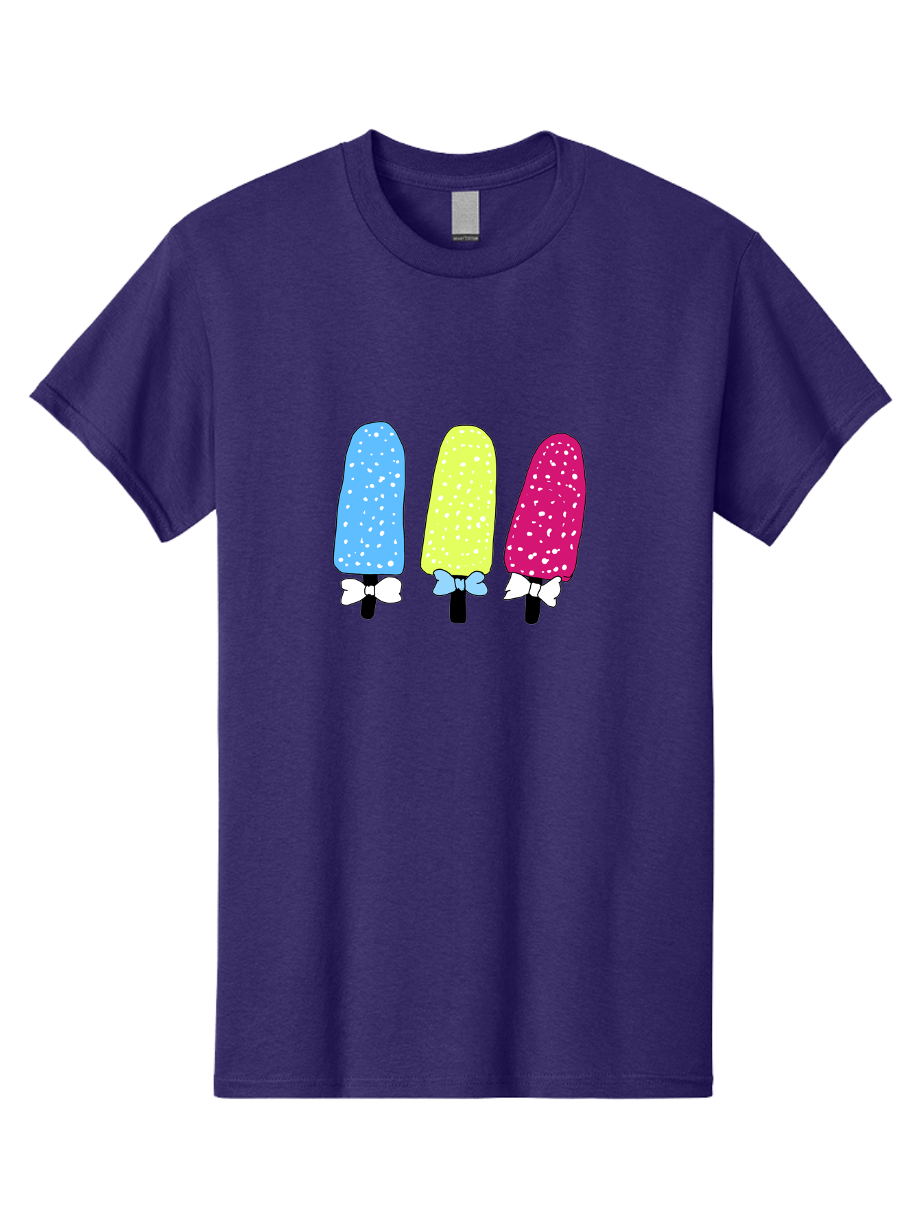 Colorful-Ice-Pops Men'S Graphic Tee, 100% Cotton, Comfortable Casual Summer Wear, Machine Washable, Colorful Ice Pops, Sweet Treats, Summer Fun, Popsicle Sticks, Bows, Kawaii Art, Ice Cream, Desserts, Party Favors, Vibrant Colors -  Aaa021