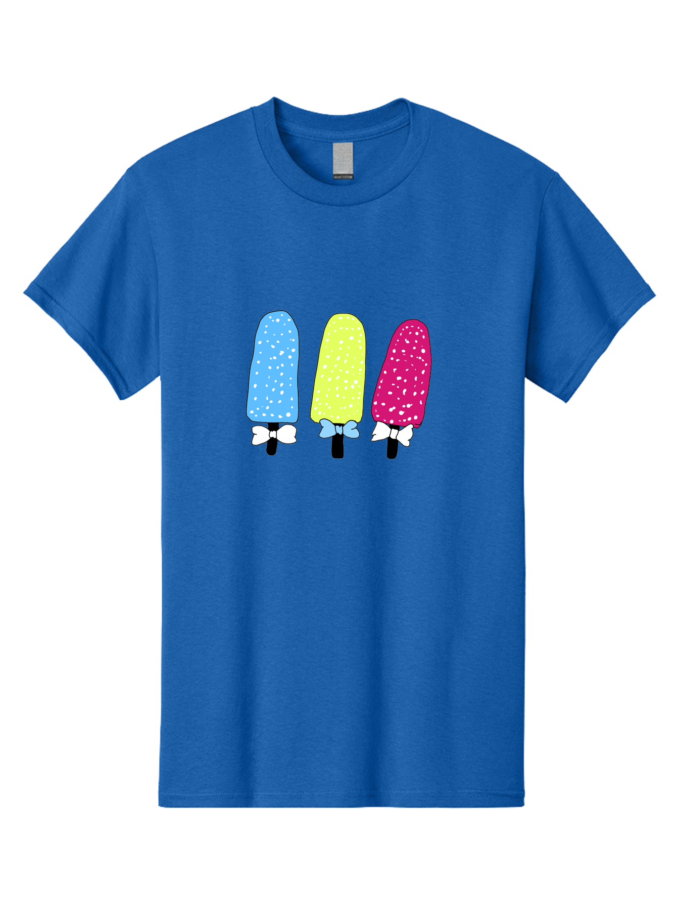 Colorful-Ice-Pops Men'S Graphic Tee, 100% Cotton, Comfortable Casual Summer Wear, Machine Washable, Colorful Ice Pops, Sweet Treats, Summer Fun, Popsicle Sticks, Bows, Kawaii Art, Ice Cream, Desserts, Party Favors, Vibrant Colors -  Aaa021