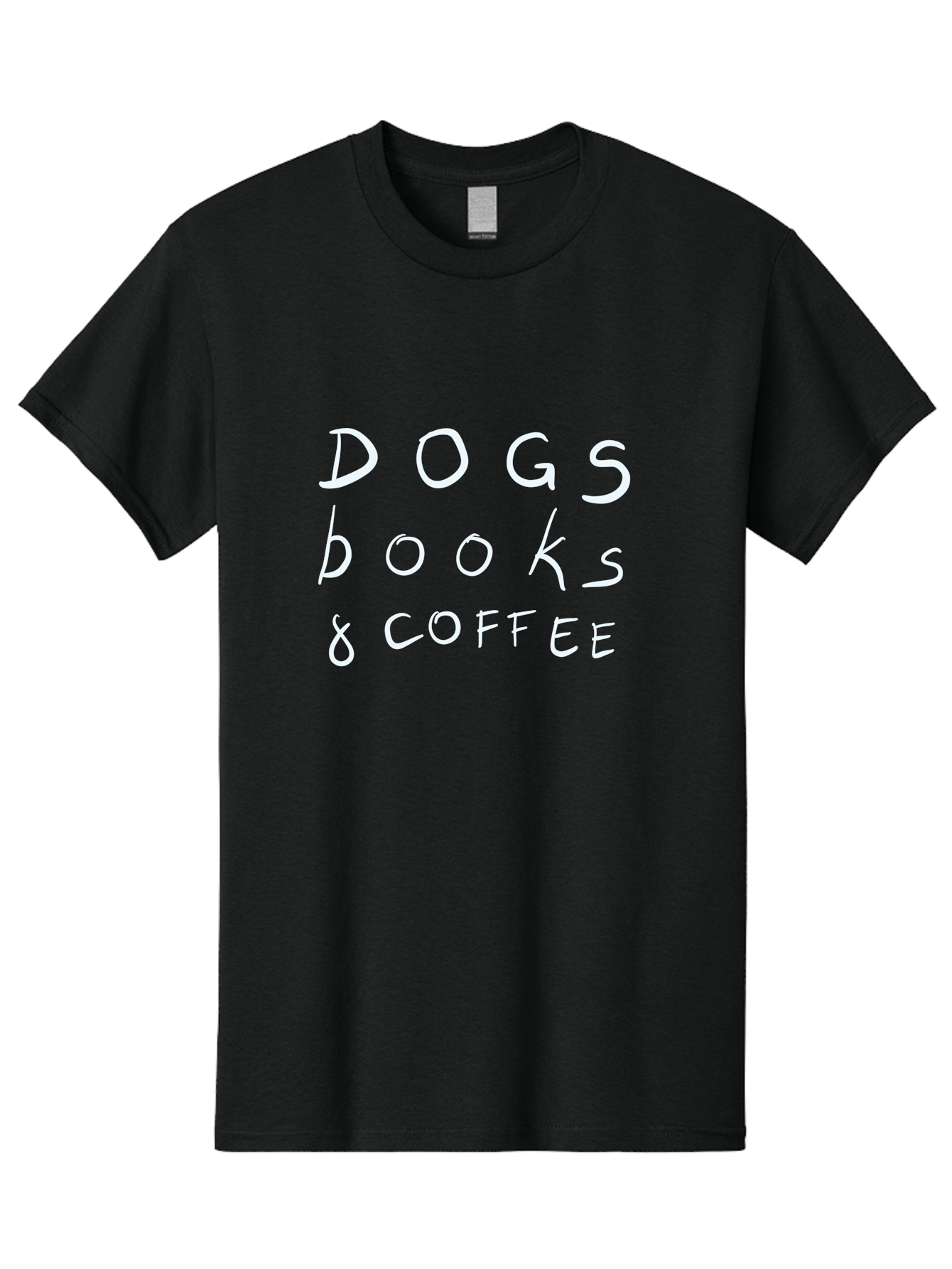 Dogs-Books-Coffee Men'S Graphic Tee, 100% Cotton, Comfortable Casual Summer Wear, Machine Washable, Dog Friendly Cafe, Coffee Shop, Bookstore, Dogs And Coffee, Pet Friendly, Relaxed Atmosphere, Casual Vibe, Coffee Culture -  Aaa025