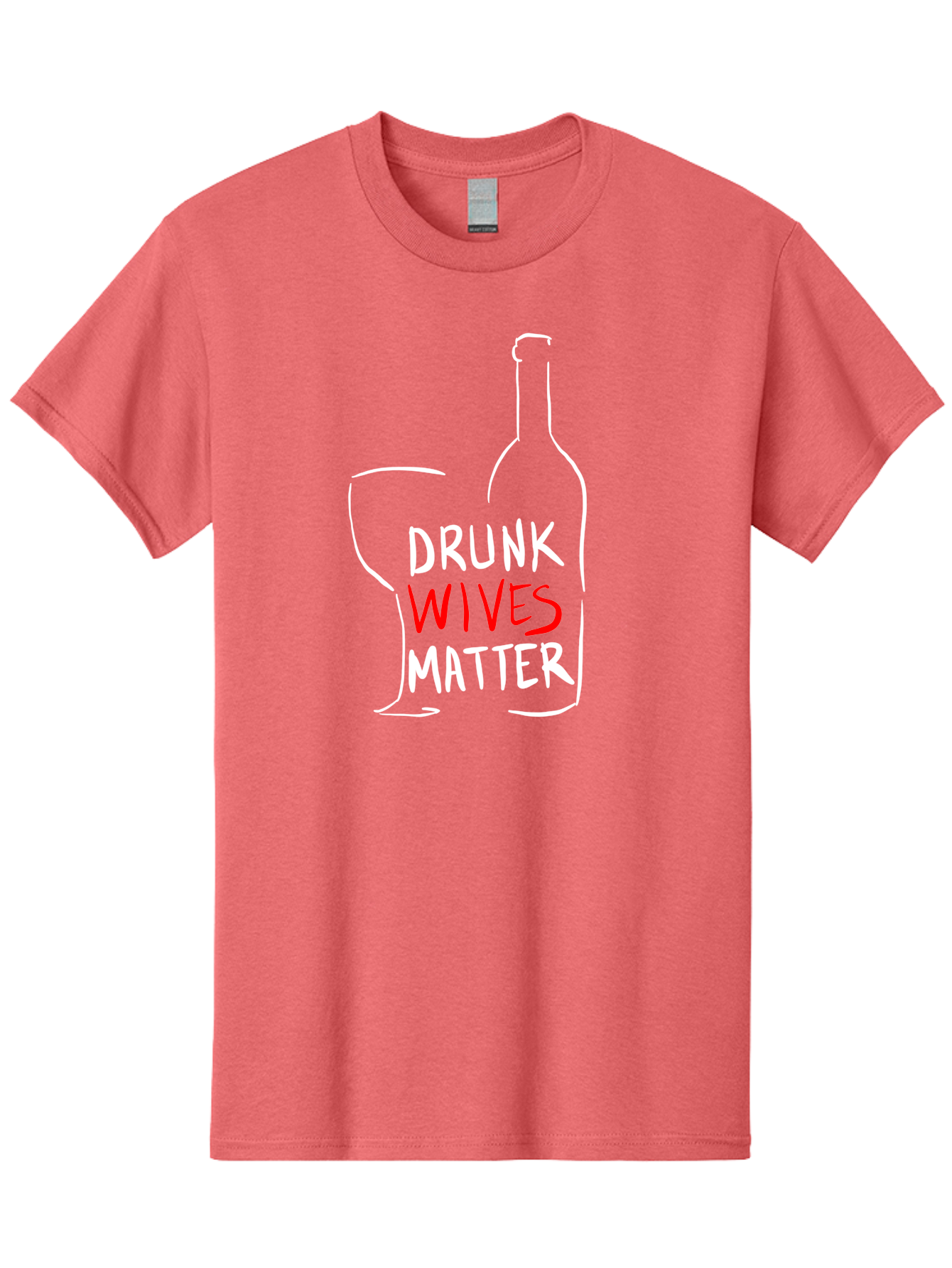 Drunk-Wives-Matter Men'S Graphic Tee, 100% Cotton, Comfortable Casual Summer Wear, Machine Washable, Wine Bottle, Wine Glass, Drunk Wives Matter, Womens Rights, Feminism, Alcohol Awareness, Social Justice, Funny Quotes -  Aaa030