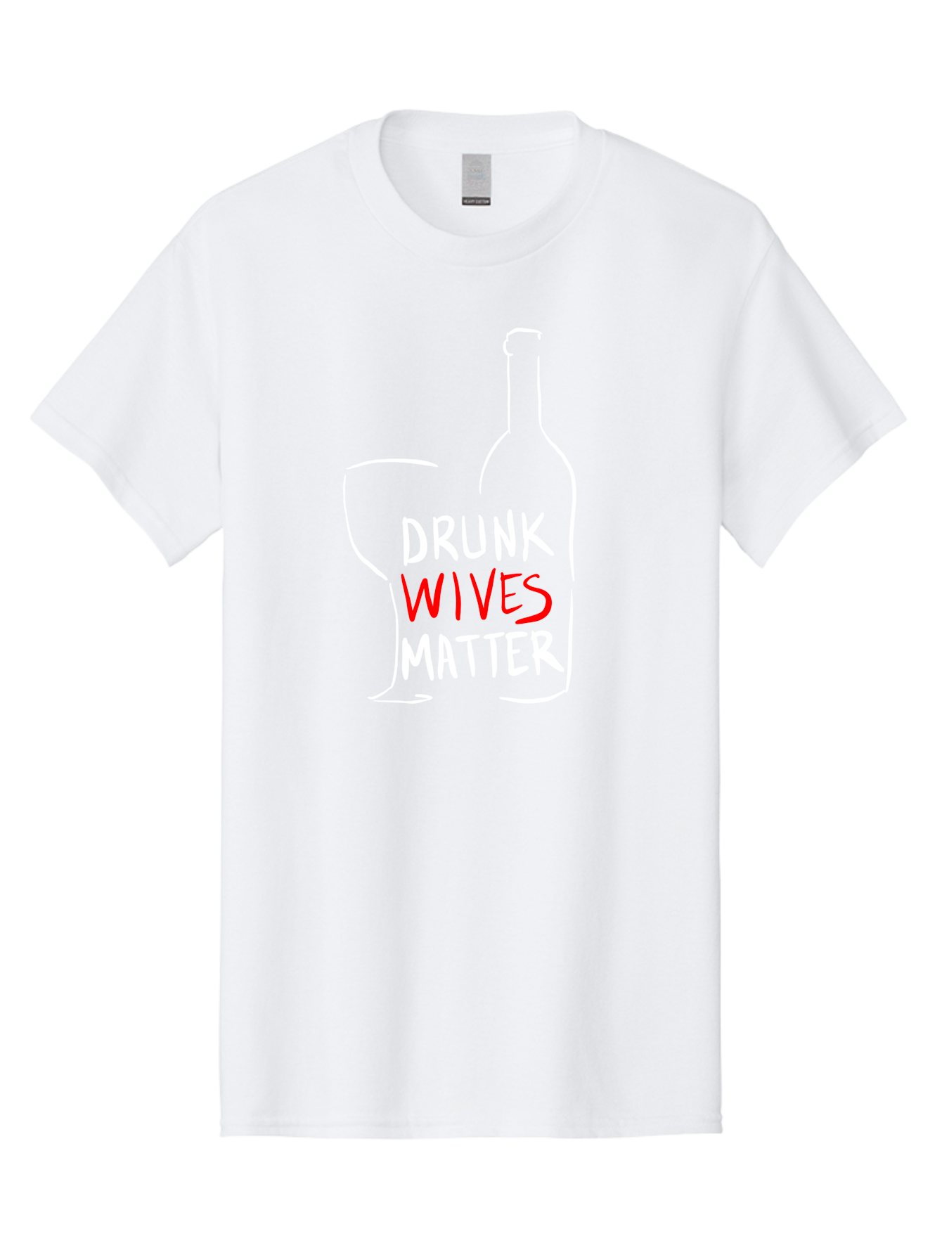 Drunk-Wives-Matter Men'S Graphic Tee, 100% Cotton, Comfortable Casual Summer Wear, Machine Washable, Wine Bottle, Wine Glass, Drunk Wives Matter, Womens Rights, Feminism, Alcohol Awareness, Social Justice, Funny Quotes -  Aaa030