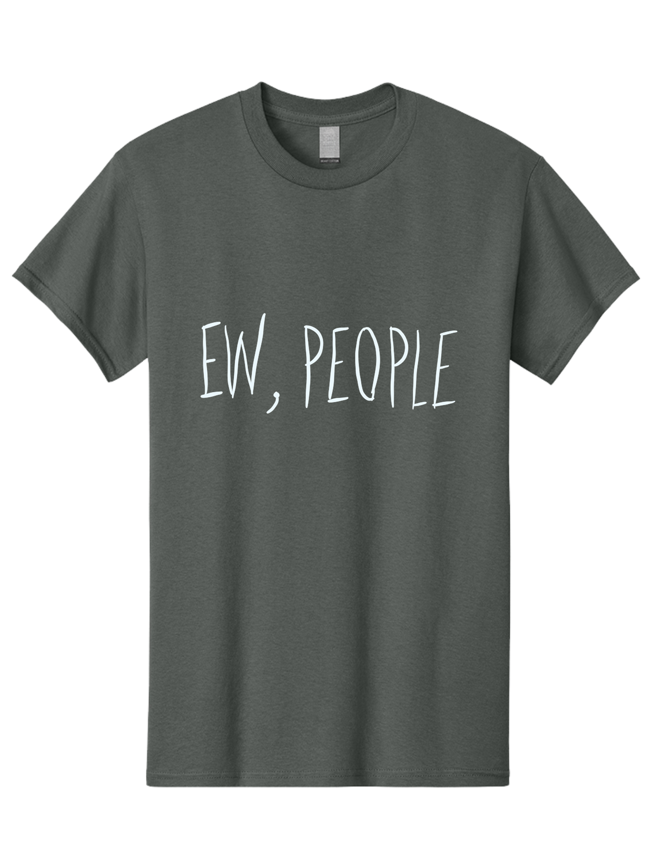 Ew-People Men'S Graphic Tee, 100% Cotton, Comfortable Casual Summer Wear, Machine Washable, Funny Quote, Witty Saying, Sassy Phrase, Relatable Humor, Playful Text, Handwriting Style, Quirky Design, Social Media Meme -  Aaa034