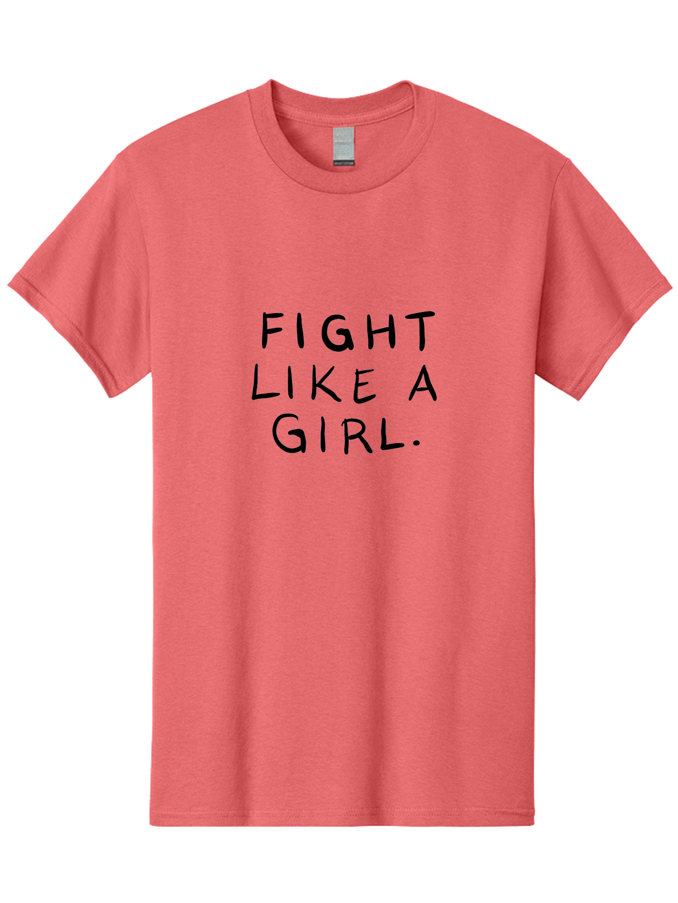 Fight-Like-Girl Men'S Graphic Tee, 100% Cotton, Comfortable Casual Summer Wear, Machine Washable, Female Empowerment, Feminist Movement, Girl Power, Inspiring Quotes, Motivational Phrases, Women'S Rights -  Aaa037