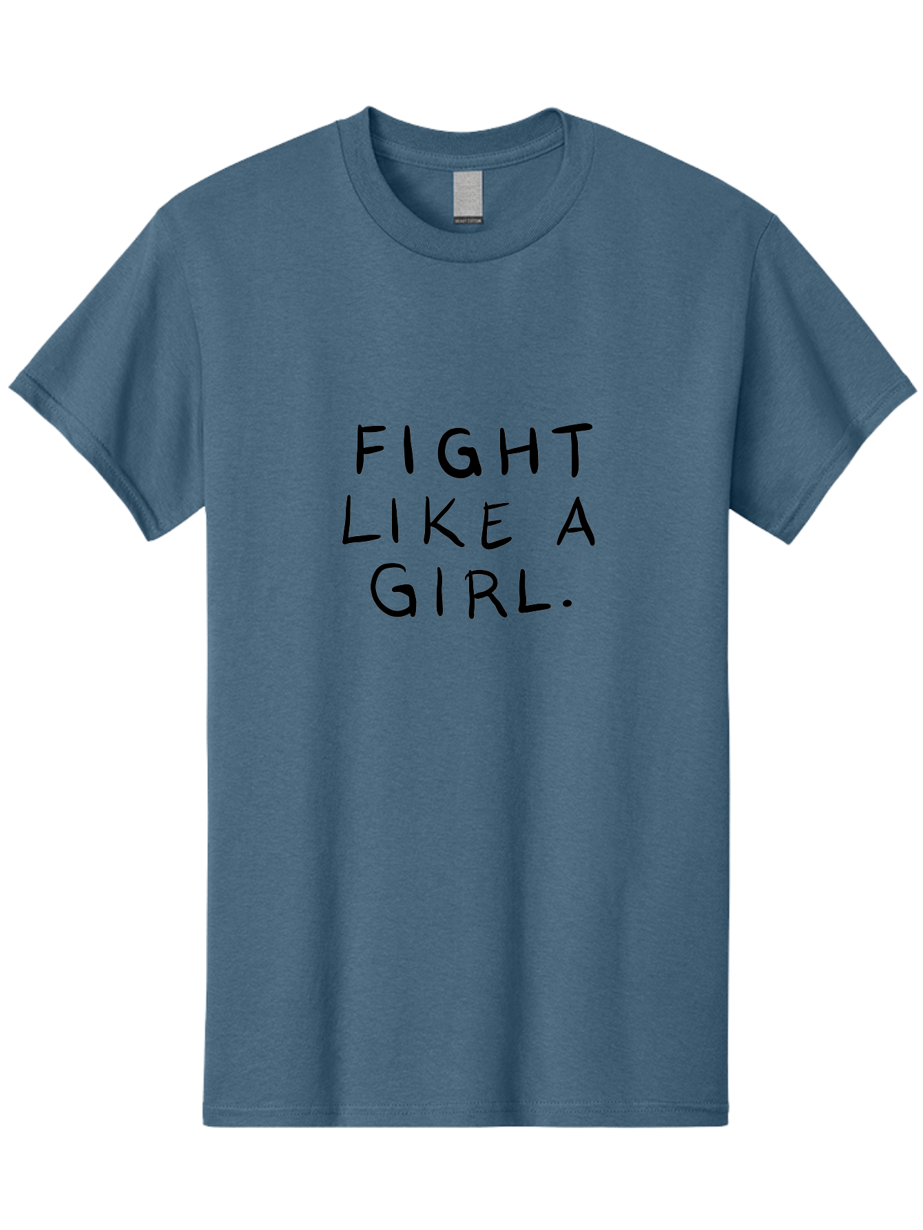 Fight-Like-Girl Men'S Graphic Tee, 100% Cotton, Comfortable Casual Summer Wear, Machine Washable, Female Empowerment, Feminist Movement, Girl Power, Inspiring Quotes, Motivational Phrases, Women'S Rights -  Aaa037